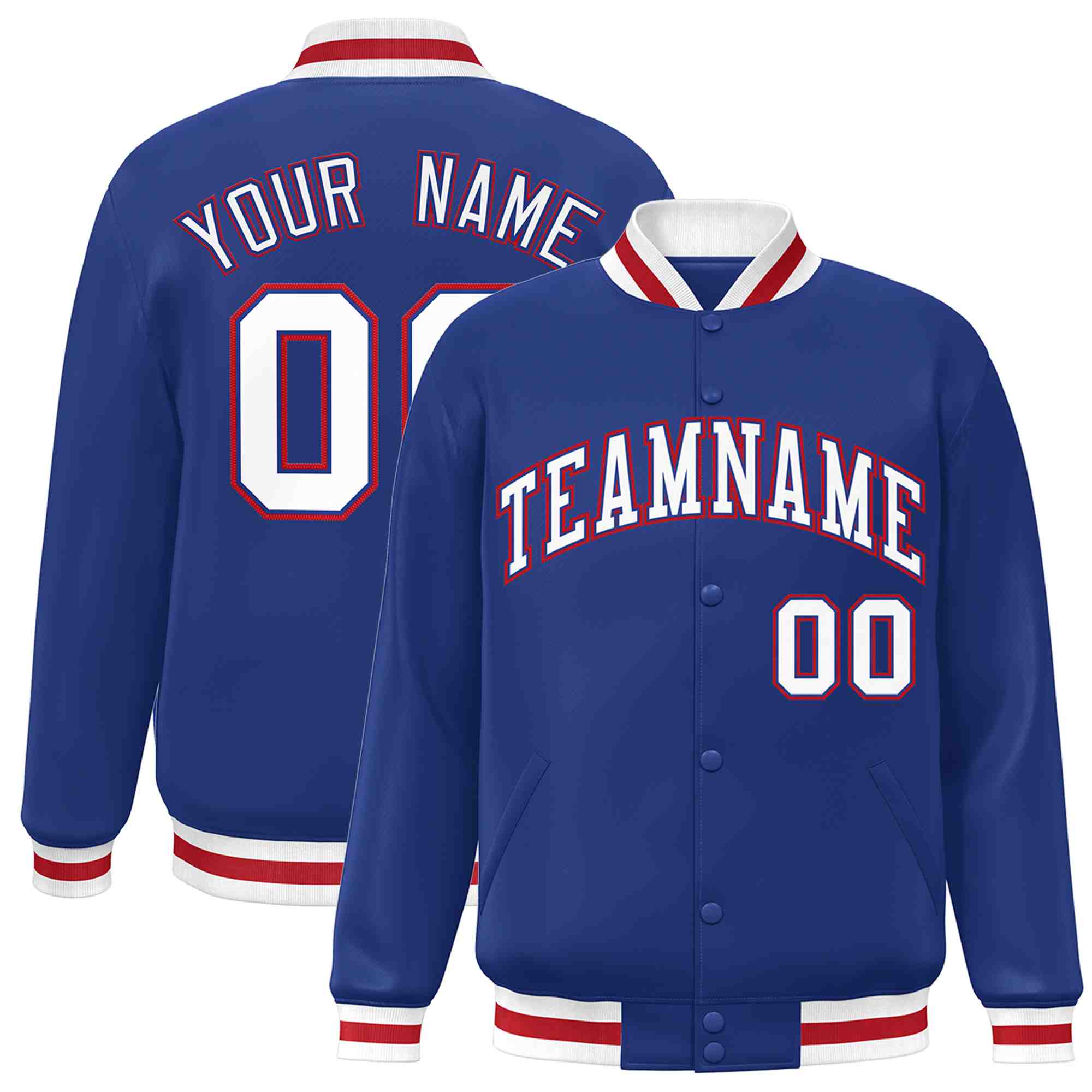 Custom White Black-Gray Classic Style Varsity Full-Snap Letterman Jacket | KXKSHOP