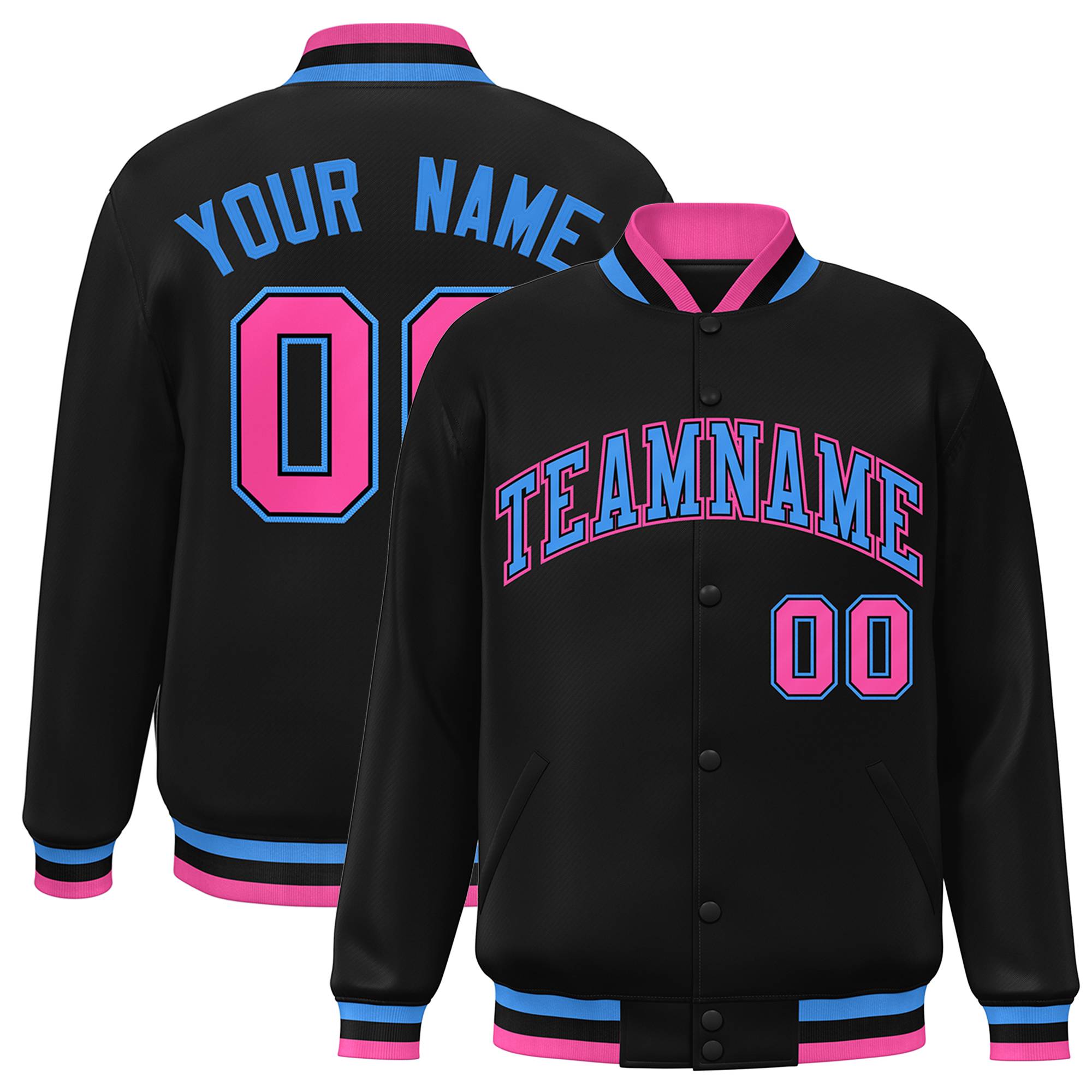 Custom White Black-Gray Classic Style Varsity Full-Snap Letterman Jacket | KXKSHOP