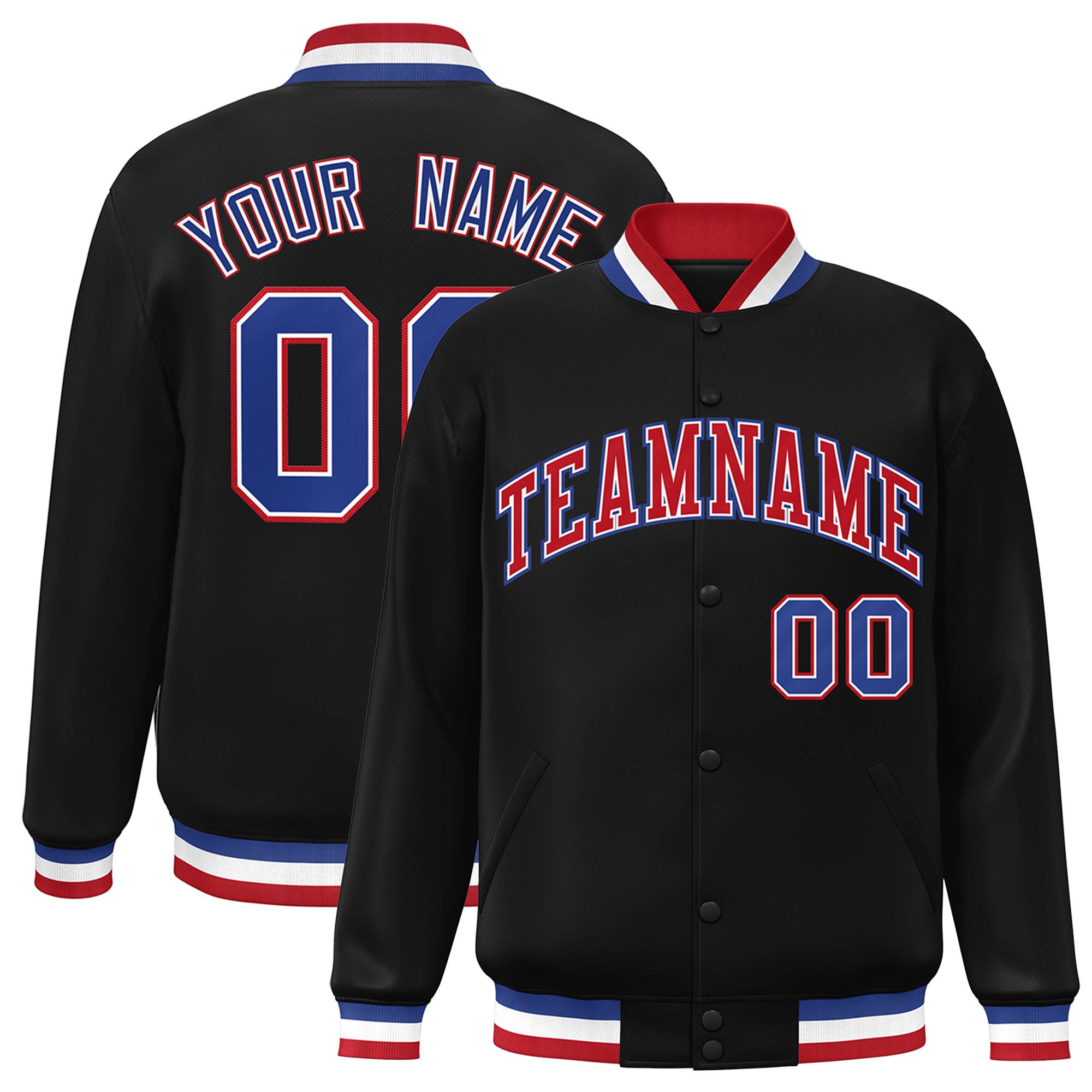 Custom White Black-Gray Classic Style Varsity Full-Snap Letterman Jacket | KXKSHOP
