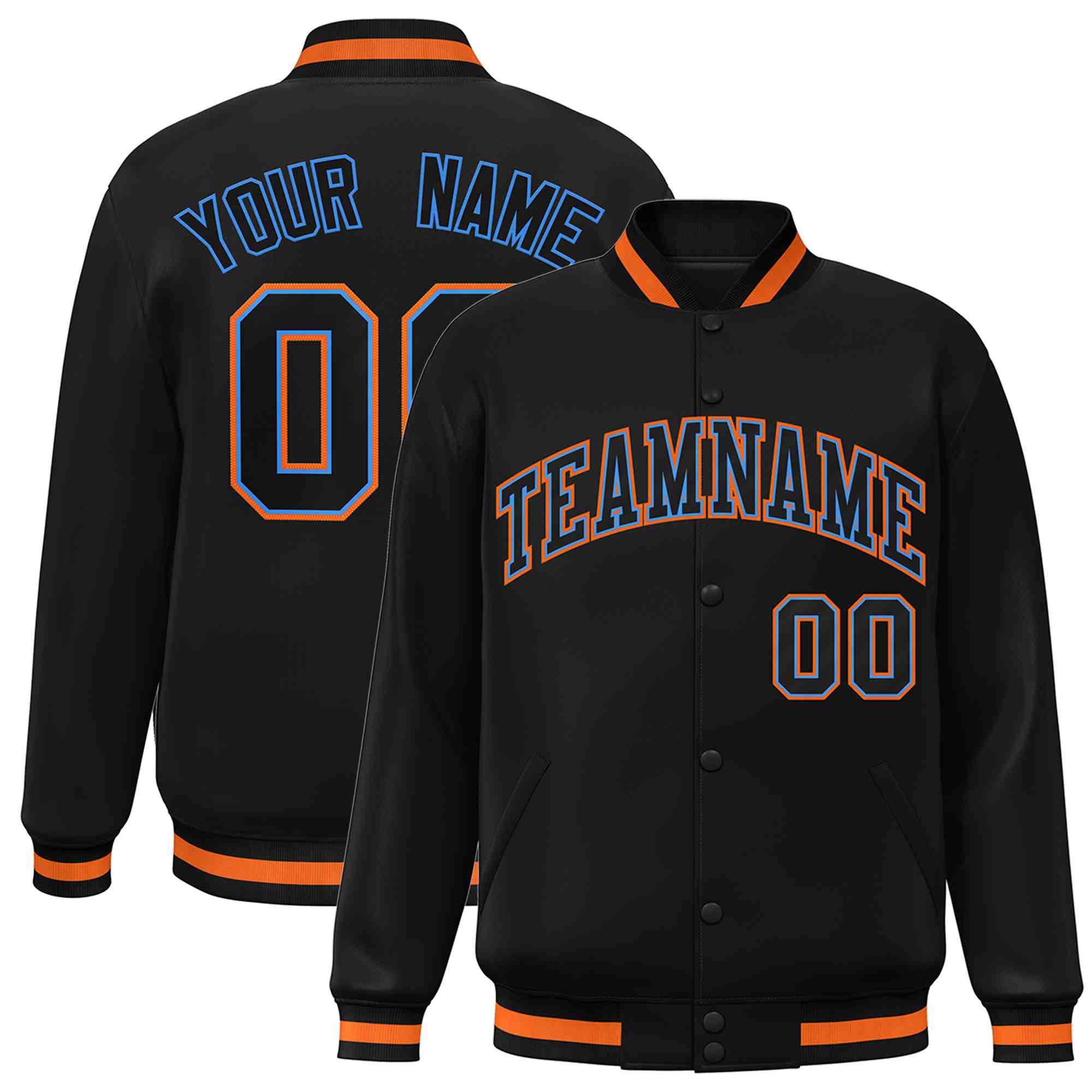 Custom White Black-Gray Classic Style Varsity Full-Snap Letterman Jacket | KXKSHOP