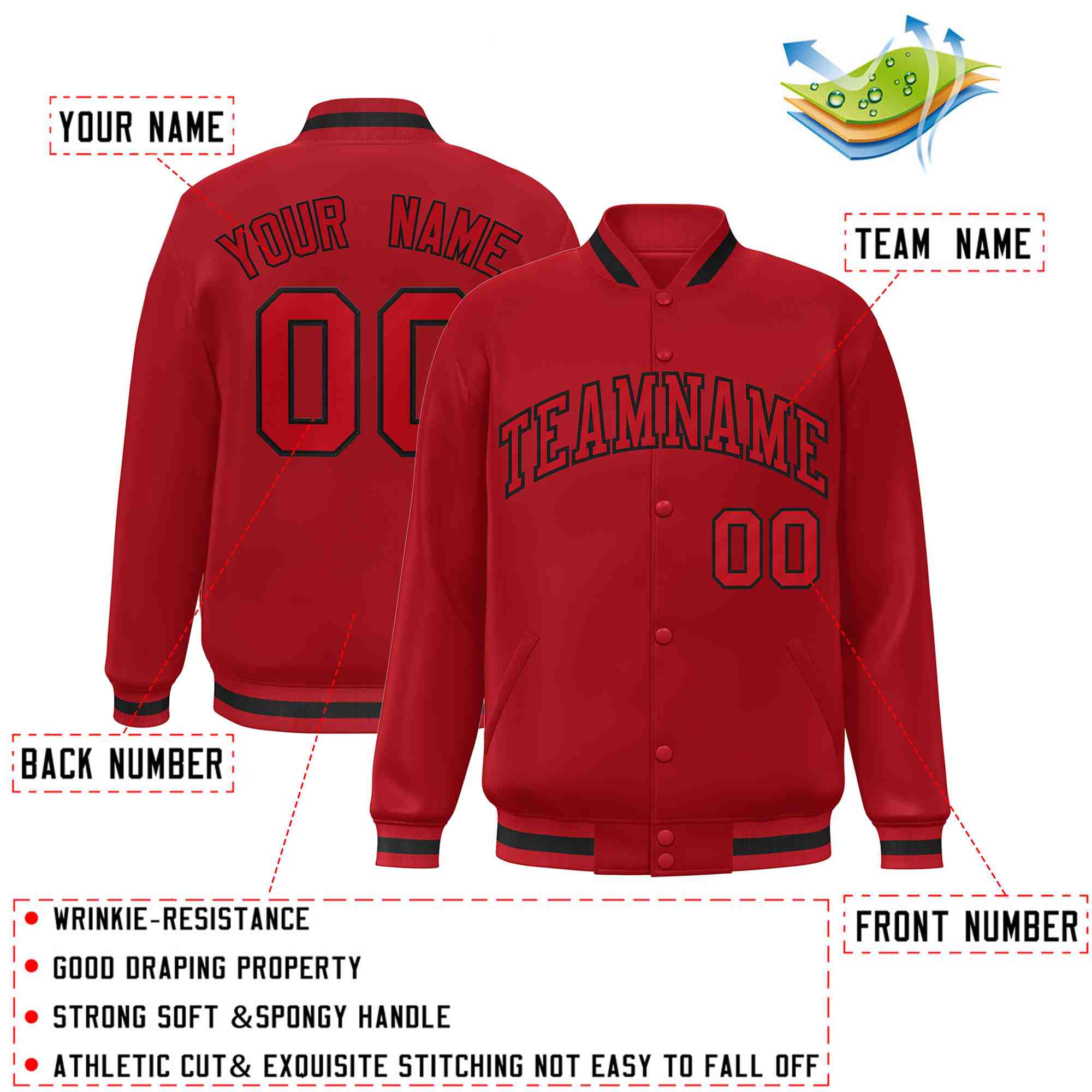Custom White Black-Gray Classic Style Varsity Full-Snap Letterman Jacket | KXKSHOP