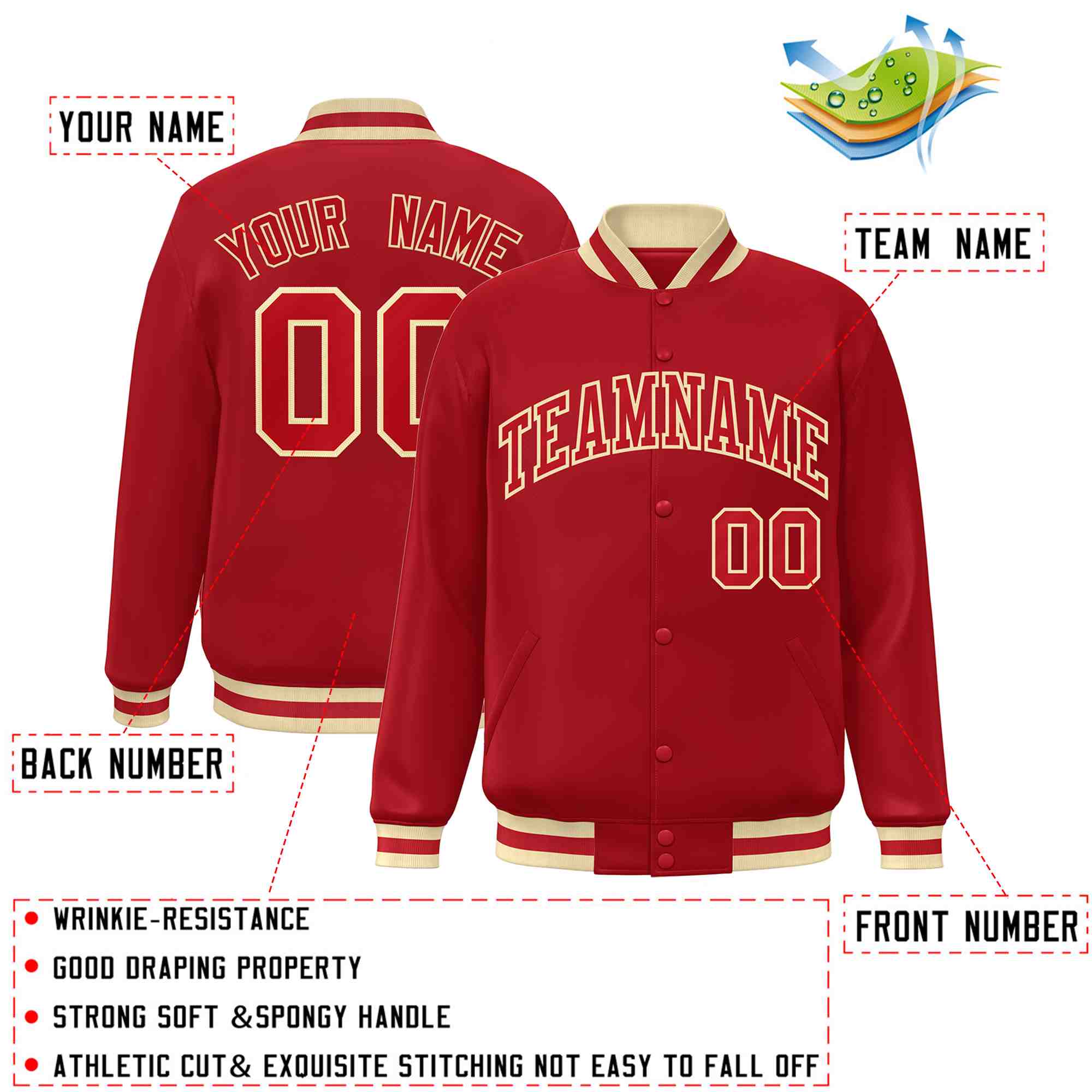 Custom White Black-Gray Classic Style Varsity Full-Snap Letterman Jacket | KXKSHOP