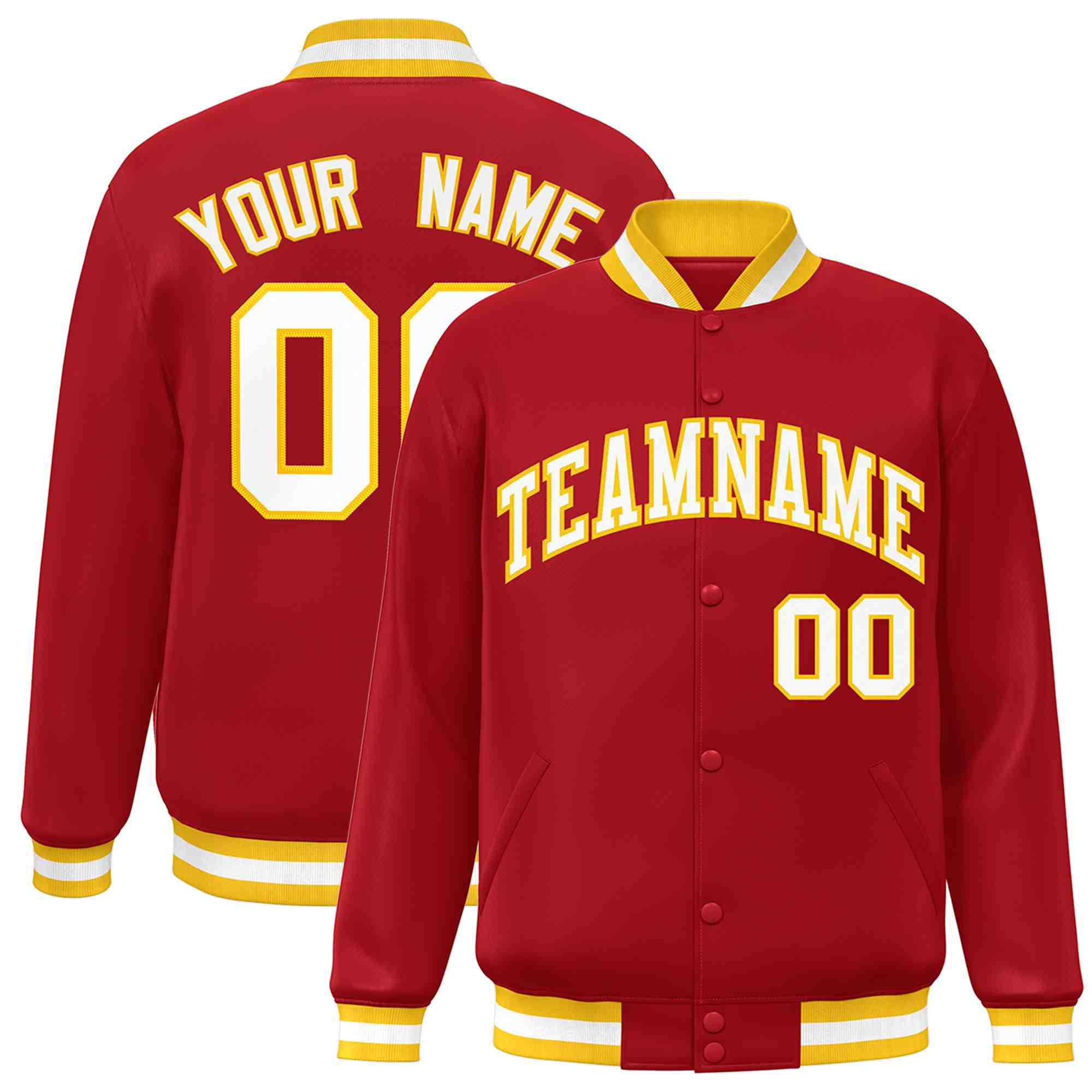 Custom White Black-Gray Classic Style Varsity Full-Snap Letterman Jacket | KXKSHOP