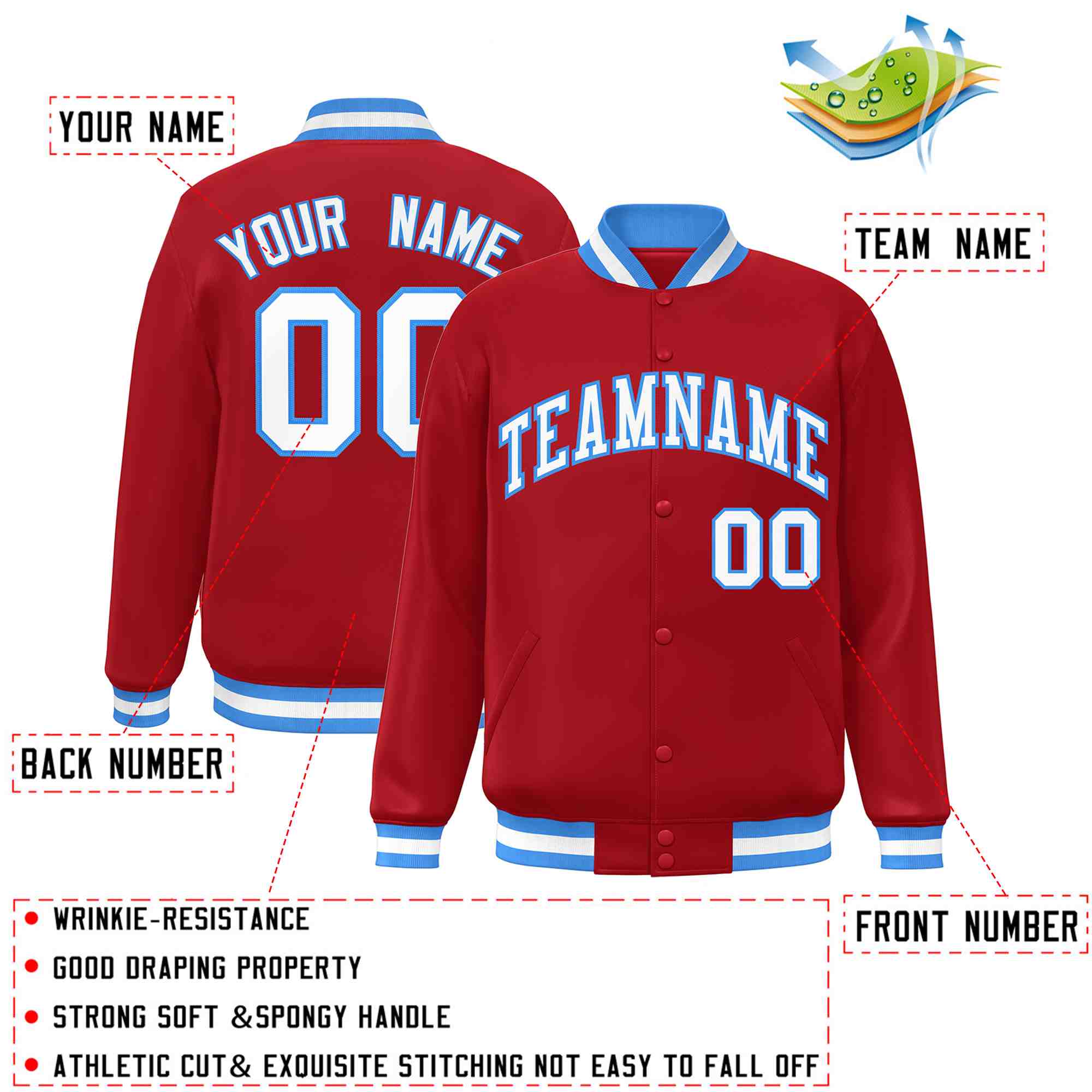 Custom White Black-Gray Classic Style Varsity Full-Snap Letterman Jacket | KXKSHOP
