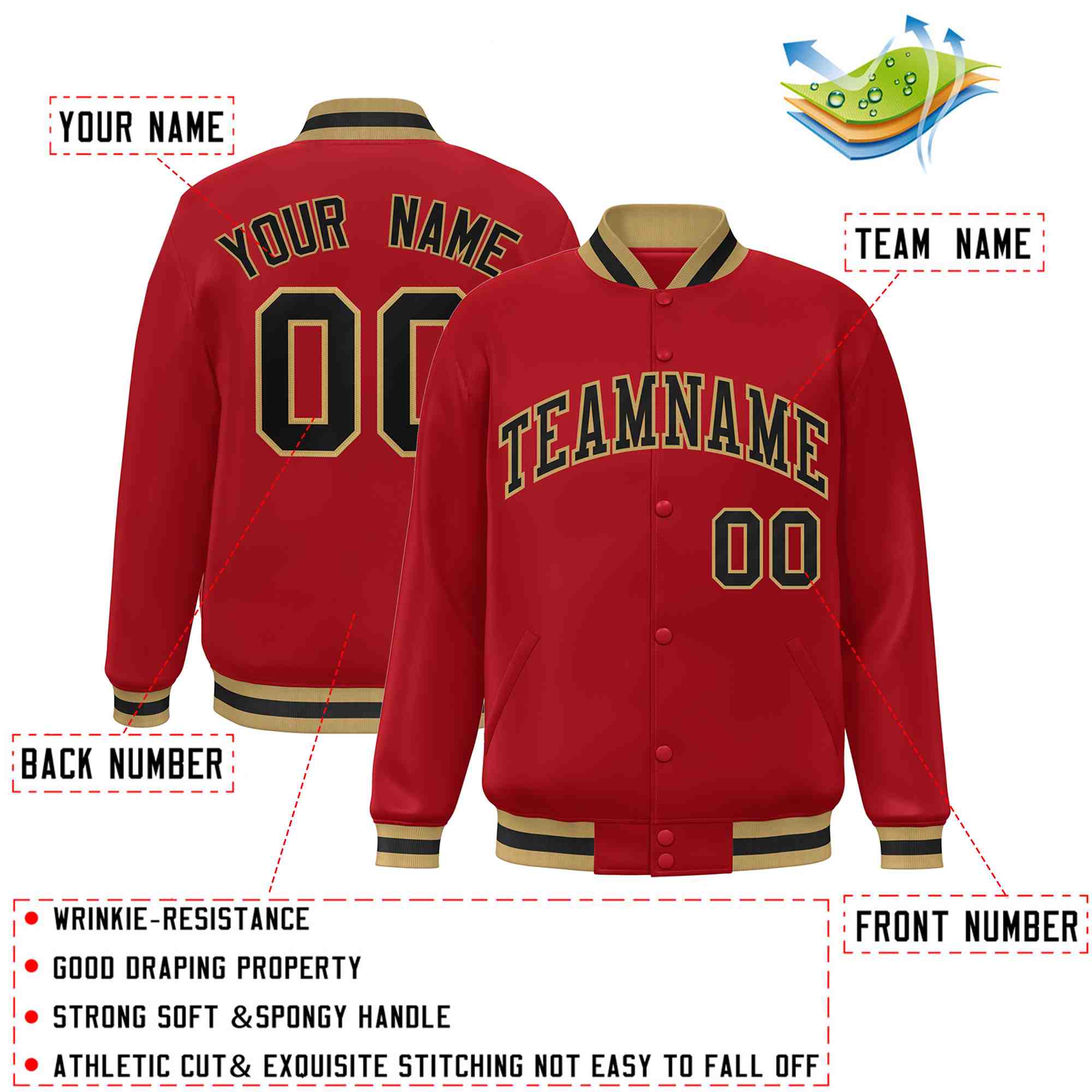 Custom White Black-Gray Classic Style Varsity Full-Snap Letterman Jacket | KXKSHOP