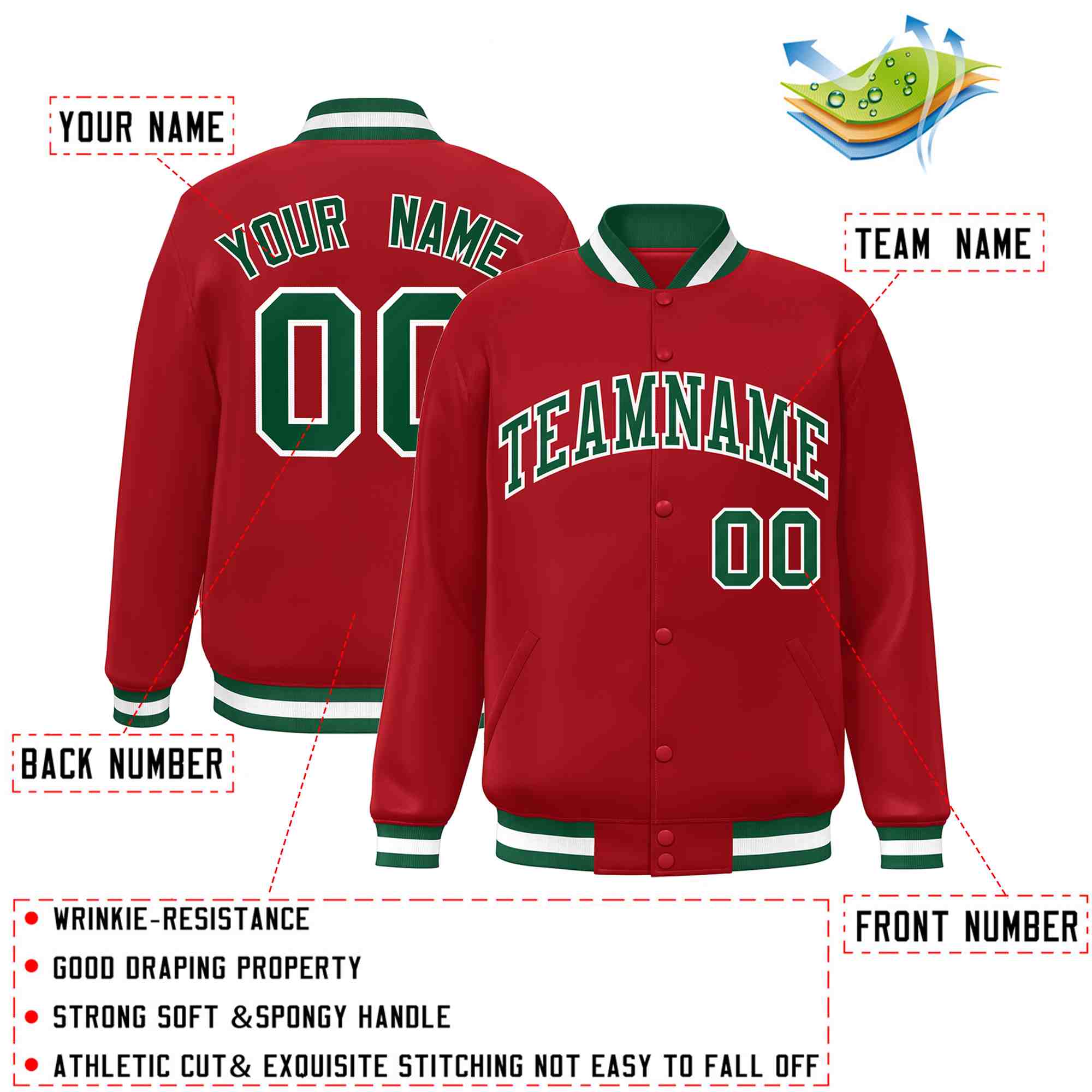 Custom White Black-Gray Classic Style Varsity Full-Snap Letterman Jacket | KXKSHOP