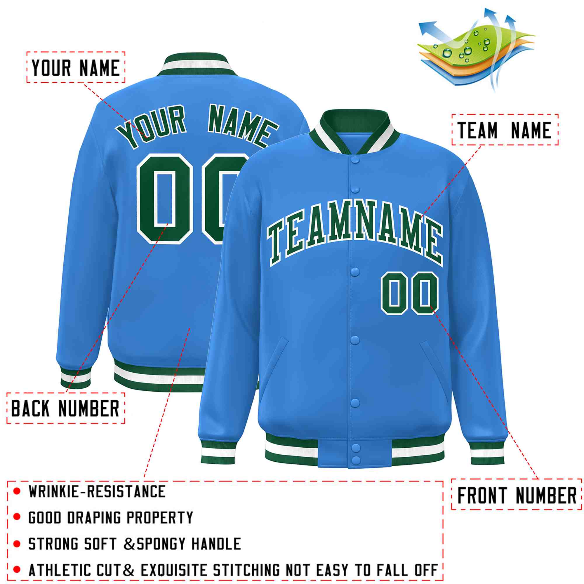 Custom White Black-Gray Classic Style Varsity Full-Snap Letterman Jacket | KXKSHOP