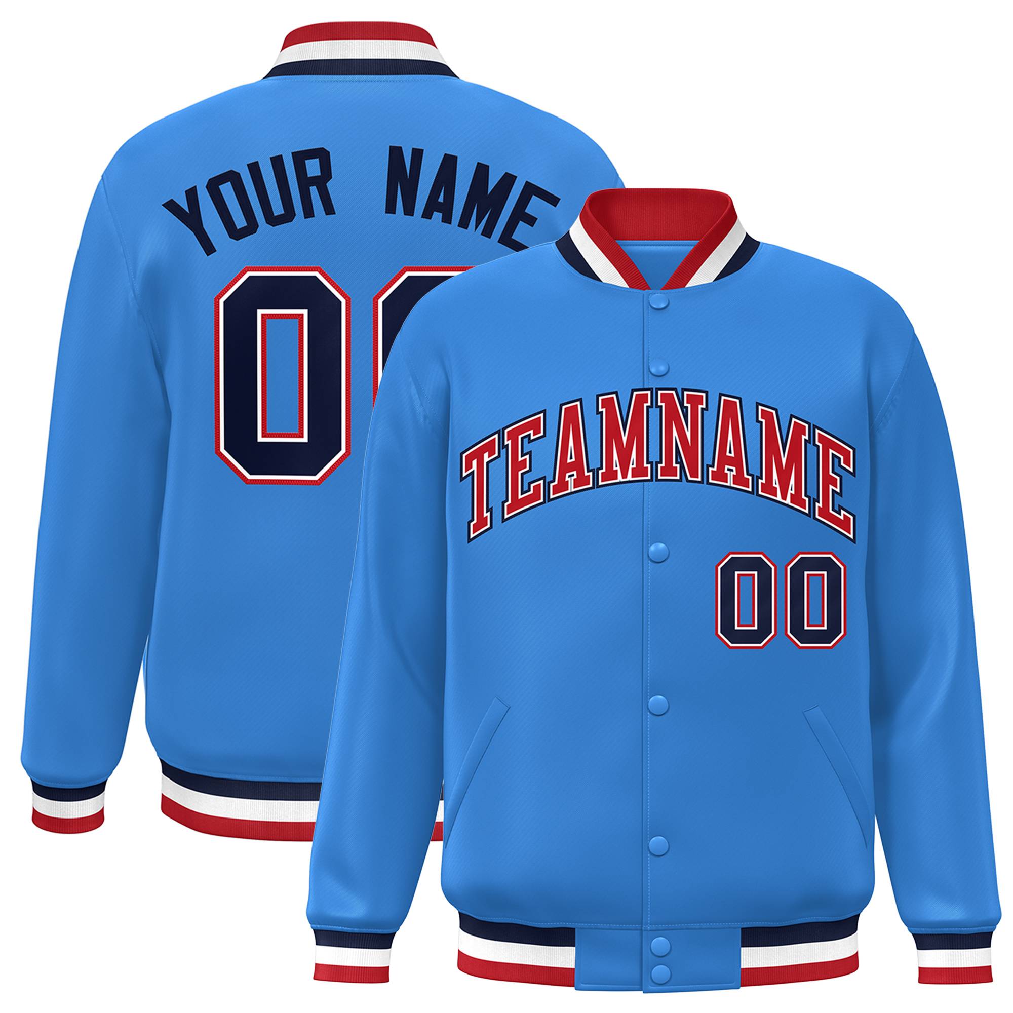 Custom White Black-Gray Classic Style Varsity Full-Snap Letterman Jacket | KXKSHOP