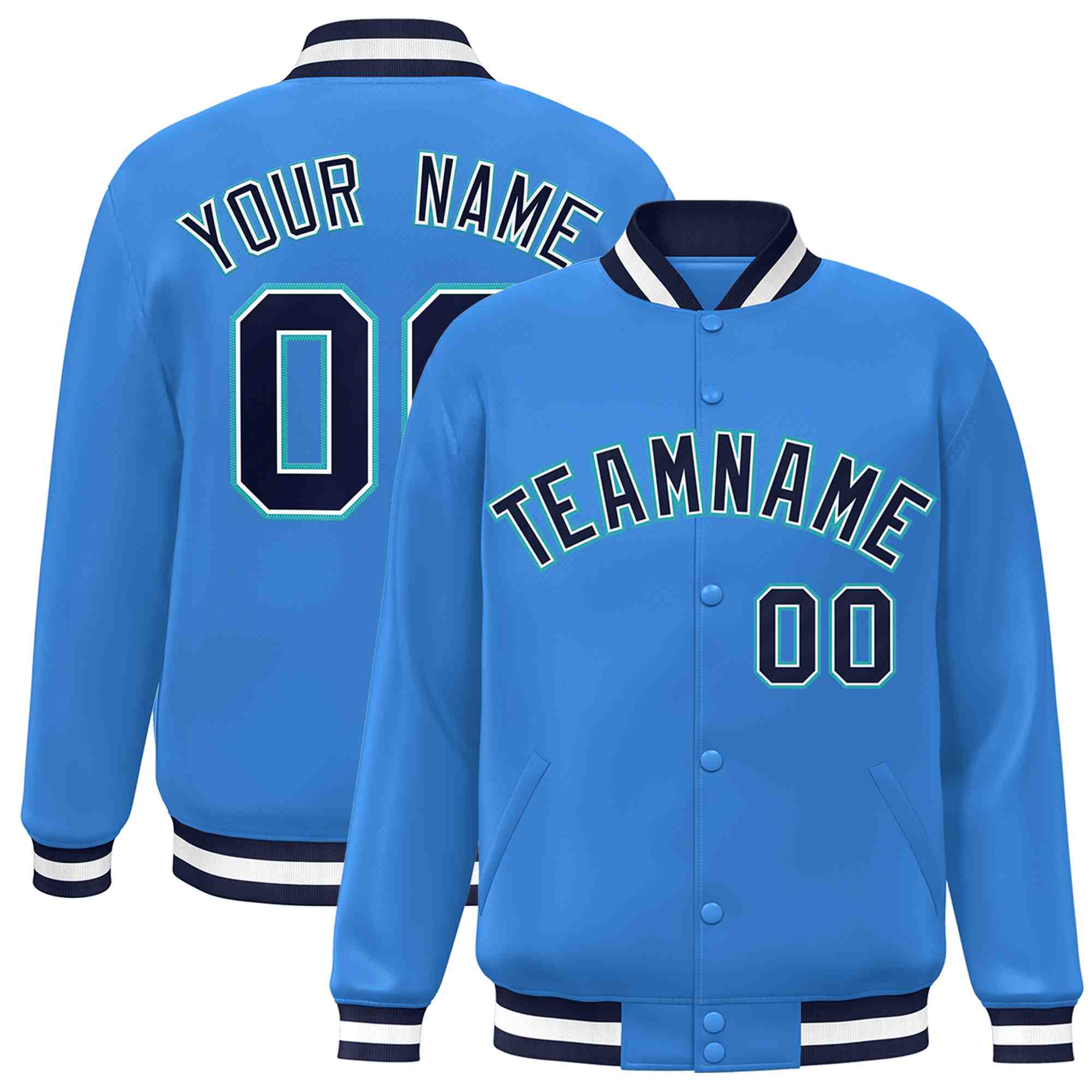 Custom White Black-Gray Classic Style Varsity Full-Snap Letterman Jacket | KXKSHOP