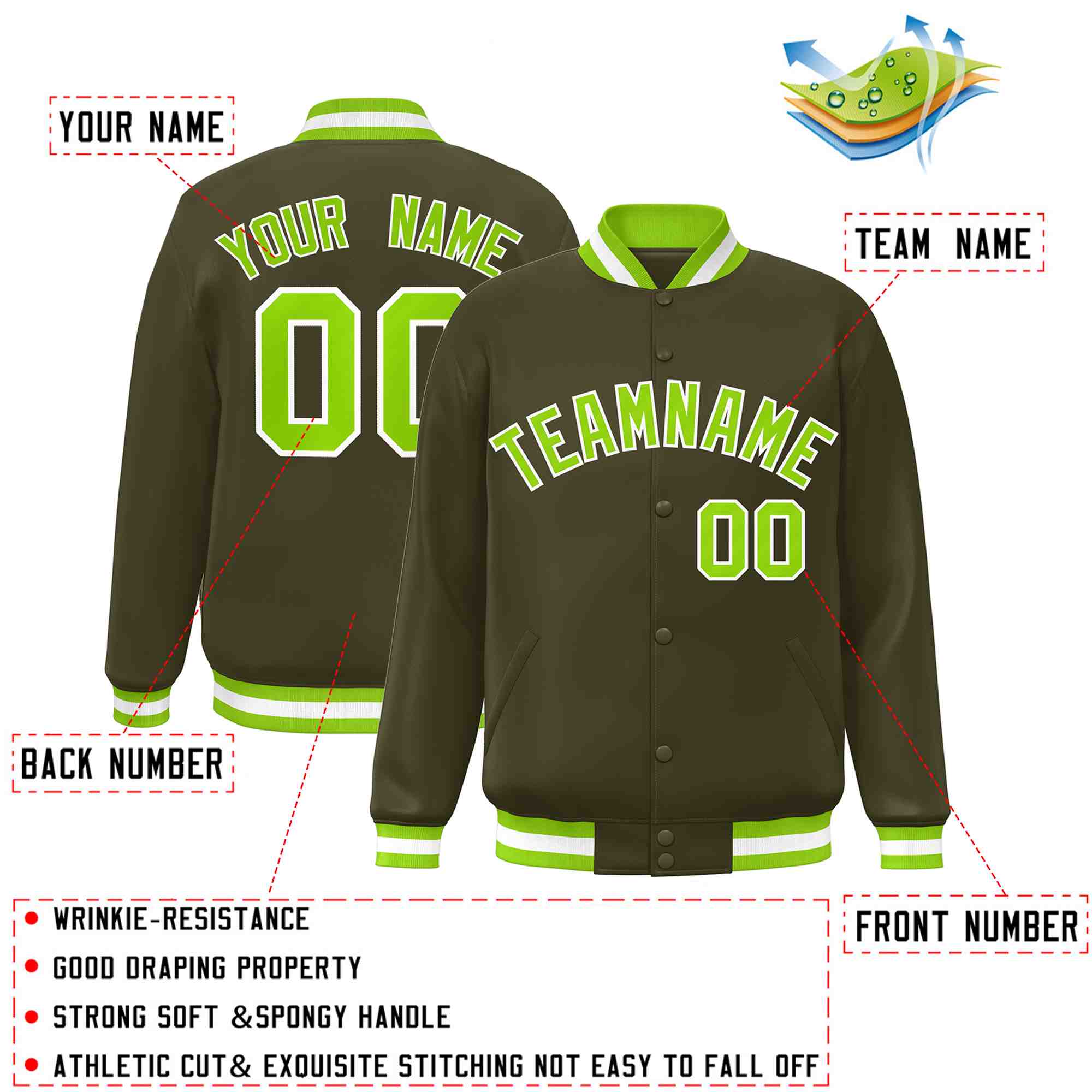 Custom White Black-Gray Classic Style Varsity Full-Snap Letterman Jacket | KXKSHOP