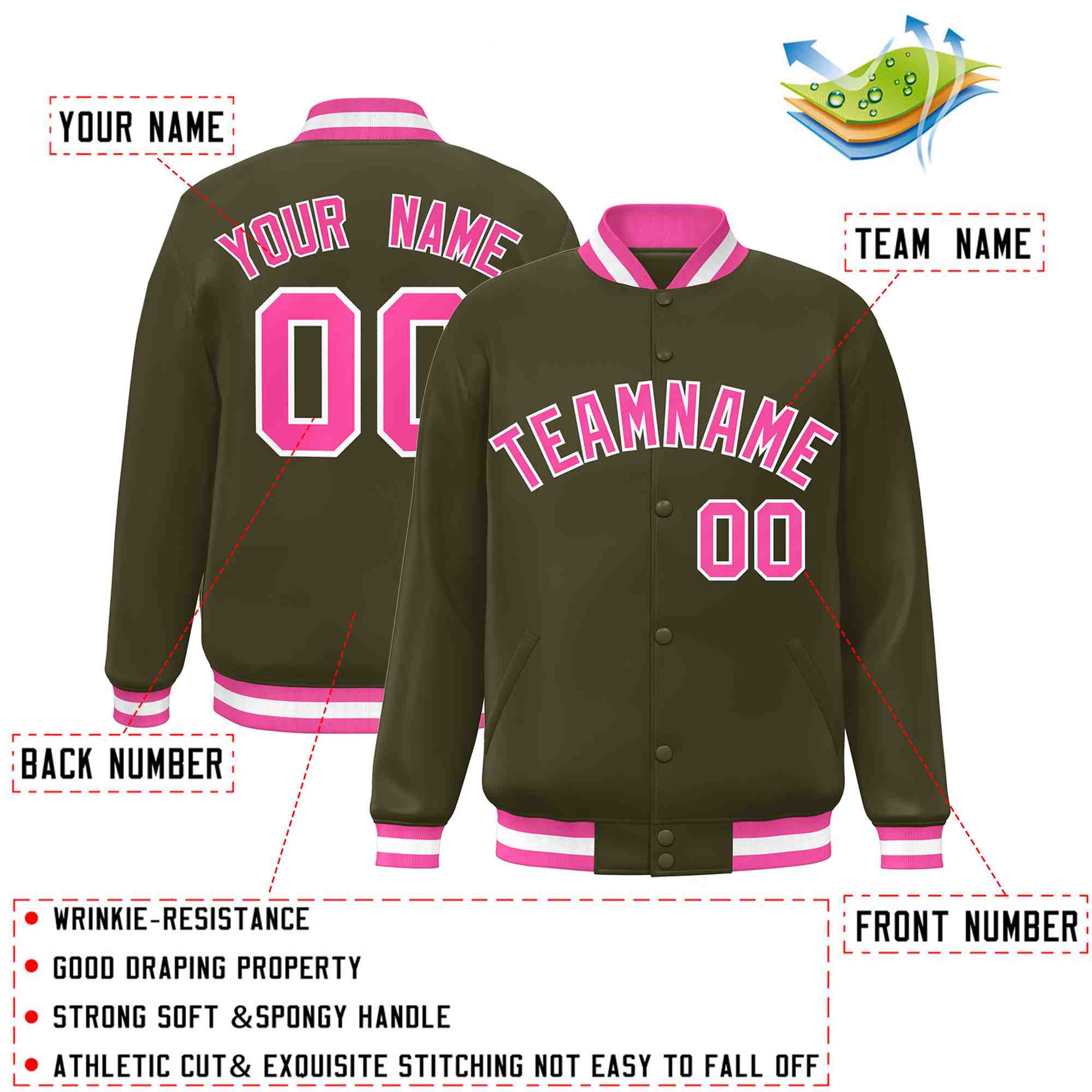 Custom White Black-Gray Classic Style Varsity Full-Snap Letterman Jacket | KXKSHOP