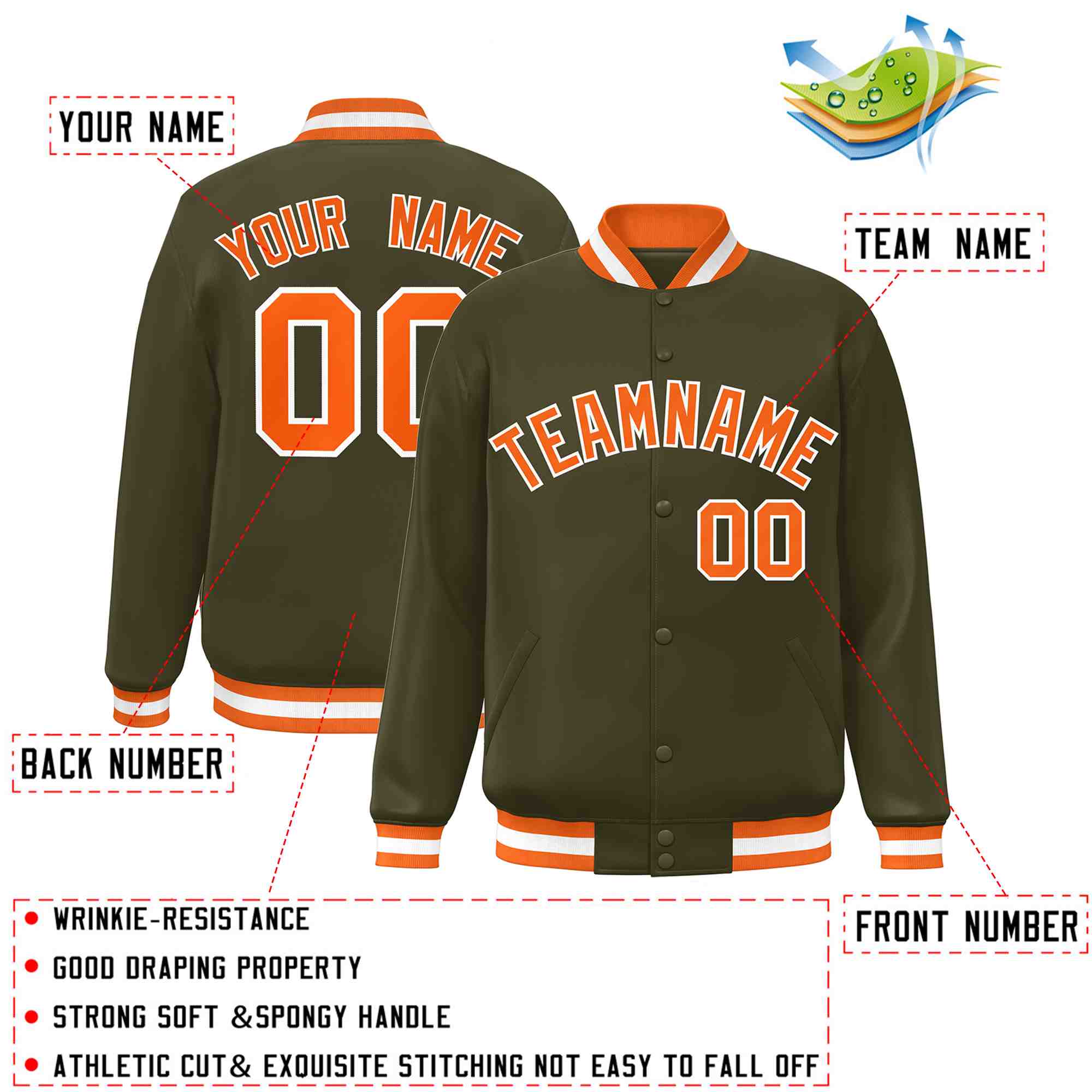 Custom White Black-Gray Classic Style Varsity Full-Snap Letterman Jacket | KXKSHOP