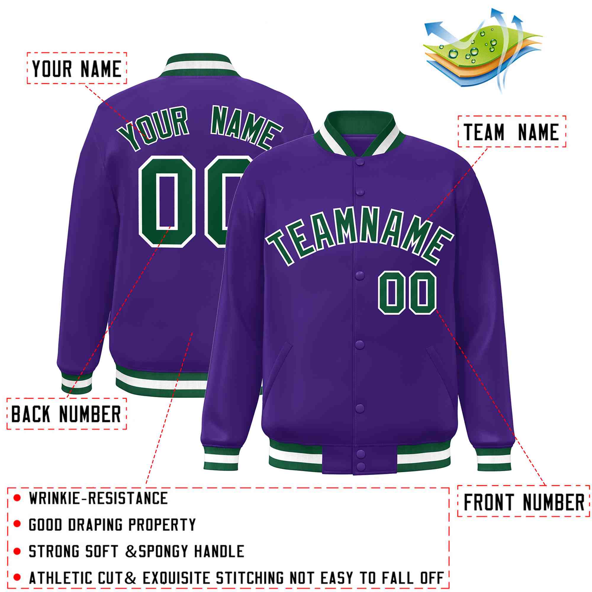 Custom White Black-Gray Classic Style Varsity Full-Snap Letterman Jacket | KXKSHOP