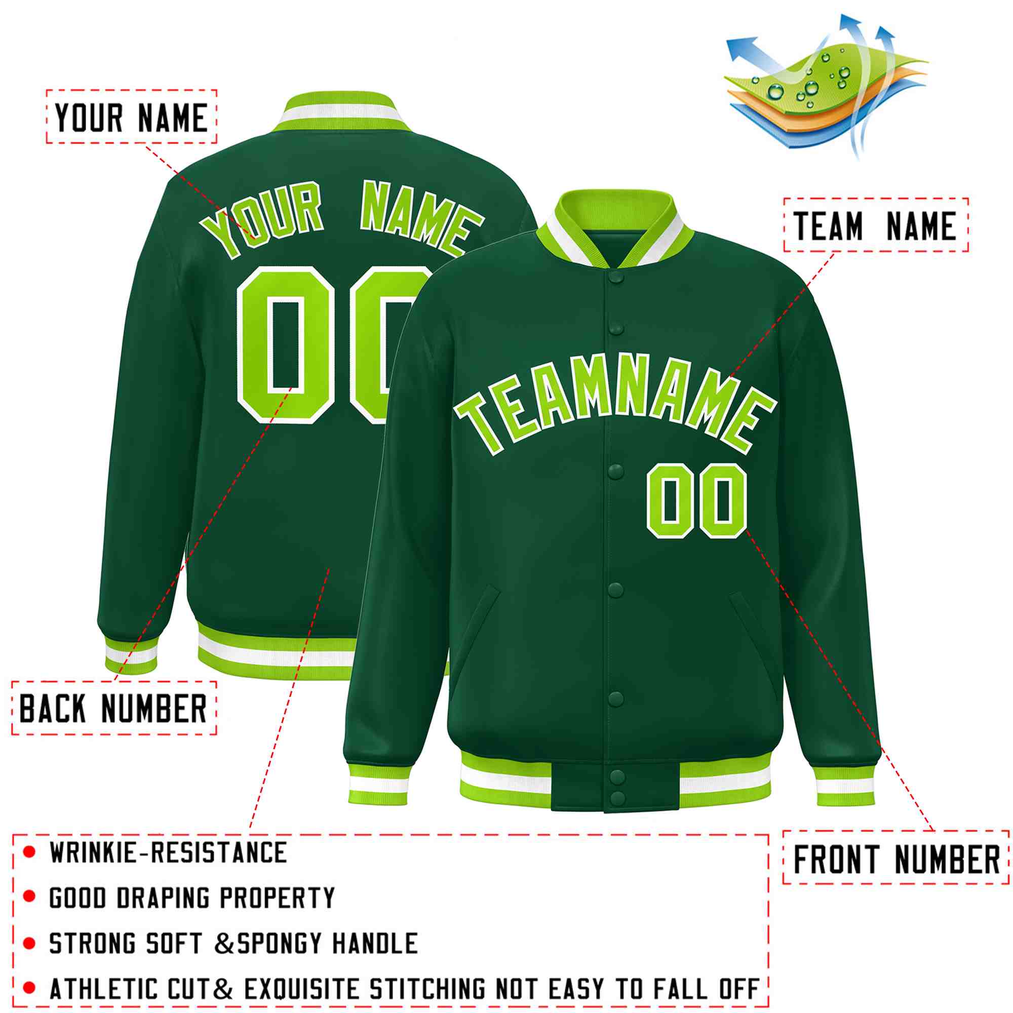 Custom White Black-Gray Classic Style Varsity Full-Snap Letterman Jacket | KXKSHOP