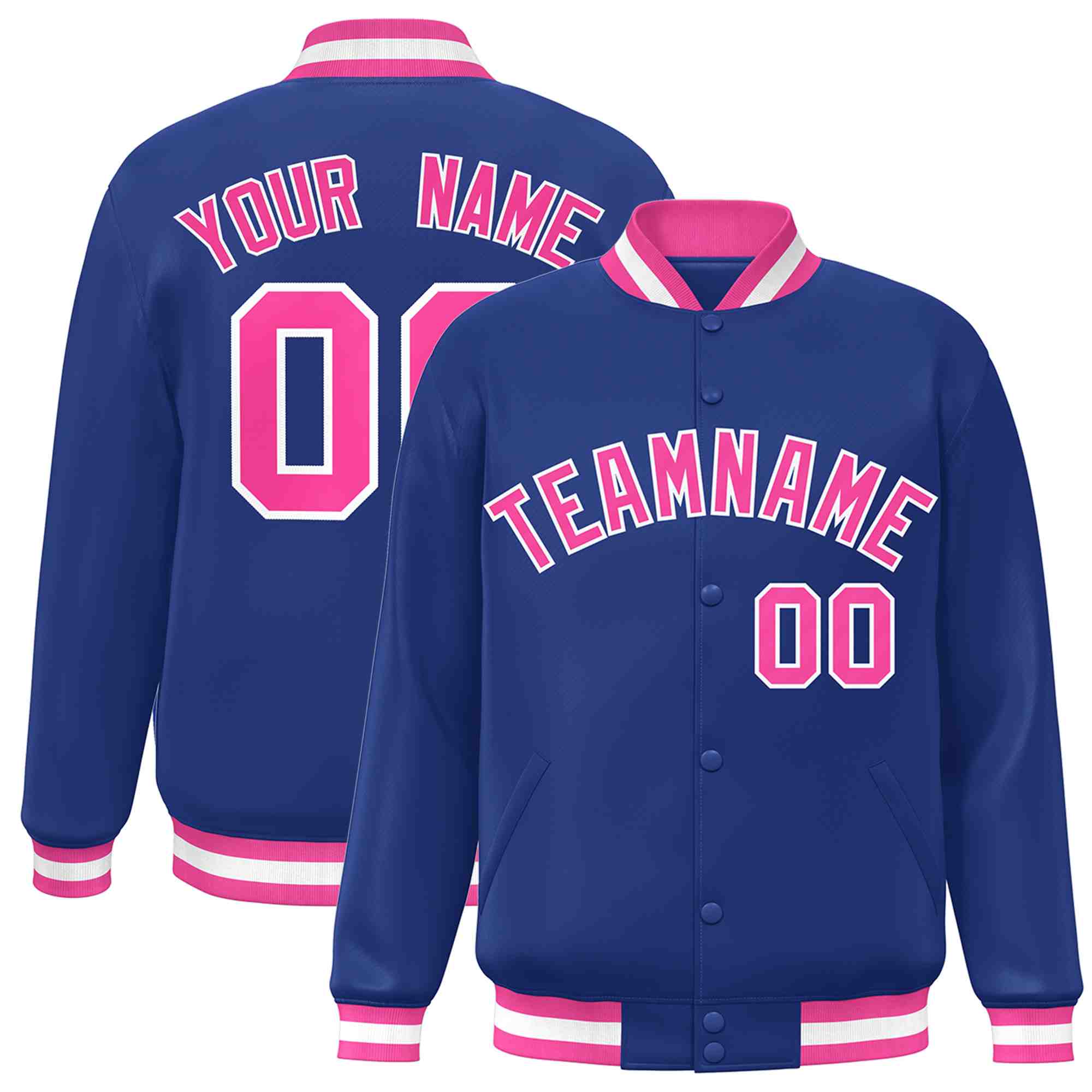 Custom White Black-Gray Classic Style Varsity Full-Snap Letterman Jacket | KXKSHOP