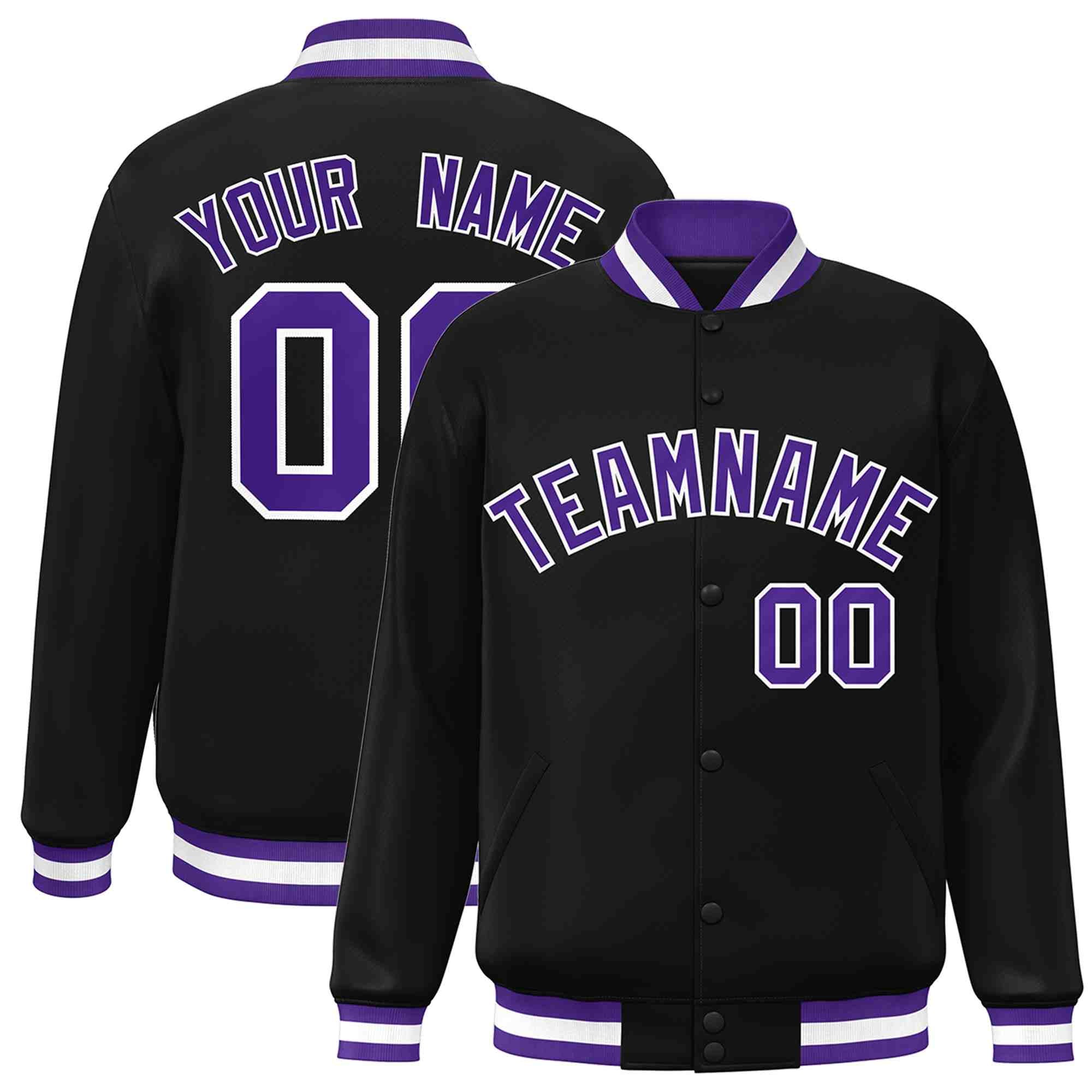 Custom White Black-Gray Classic Style Varsity Full-Snap Letterman Jacket | KXKSHOP