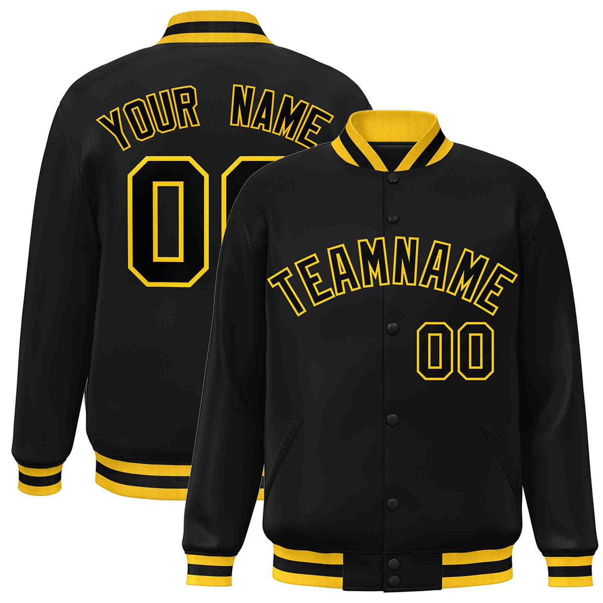 Custom White Black-Gray Classic Style Varsity Full-Snap Letterman Jacket | KXKSHOP
