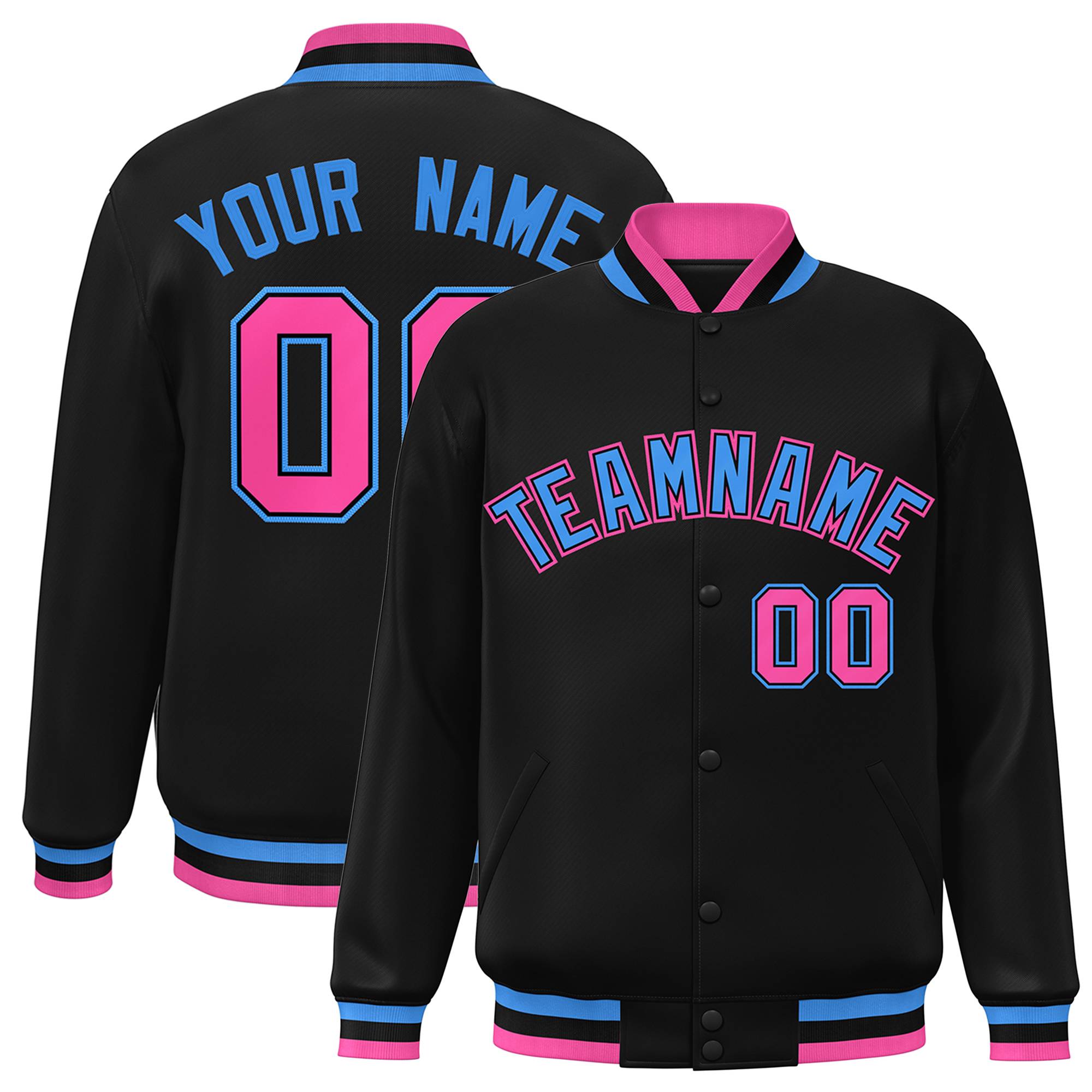 Custom White Black-Gray Classic Style Varsity Full-Snap Letterman Jacket | KXKSHOP