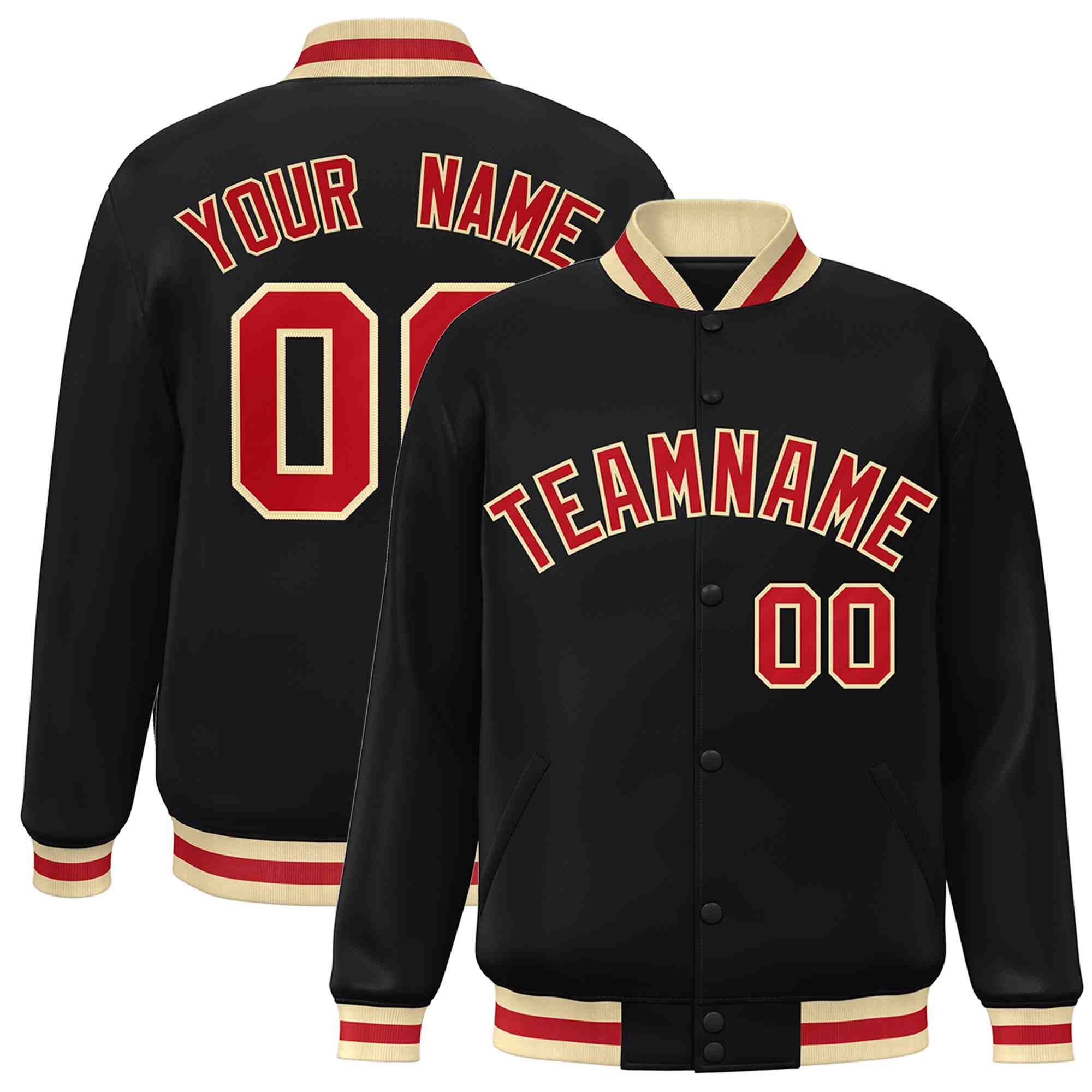 Custom White Black-Gray Classic Style Varsity Full-Snap Letterman Jacket | KXKSHOP