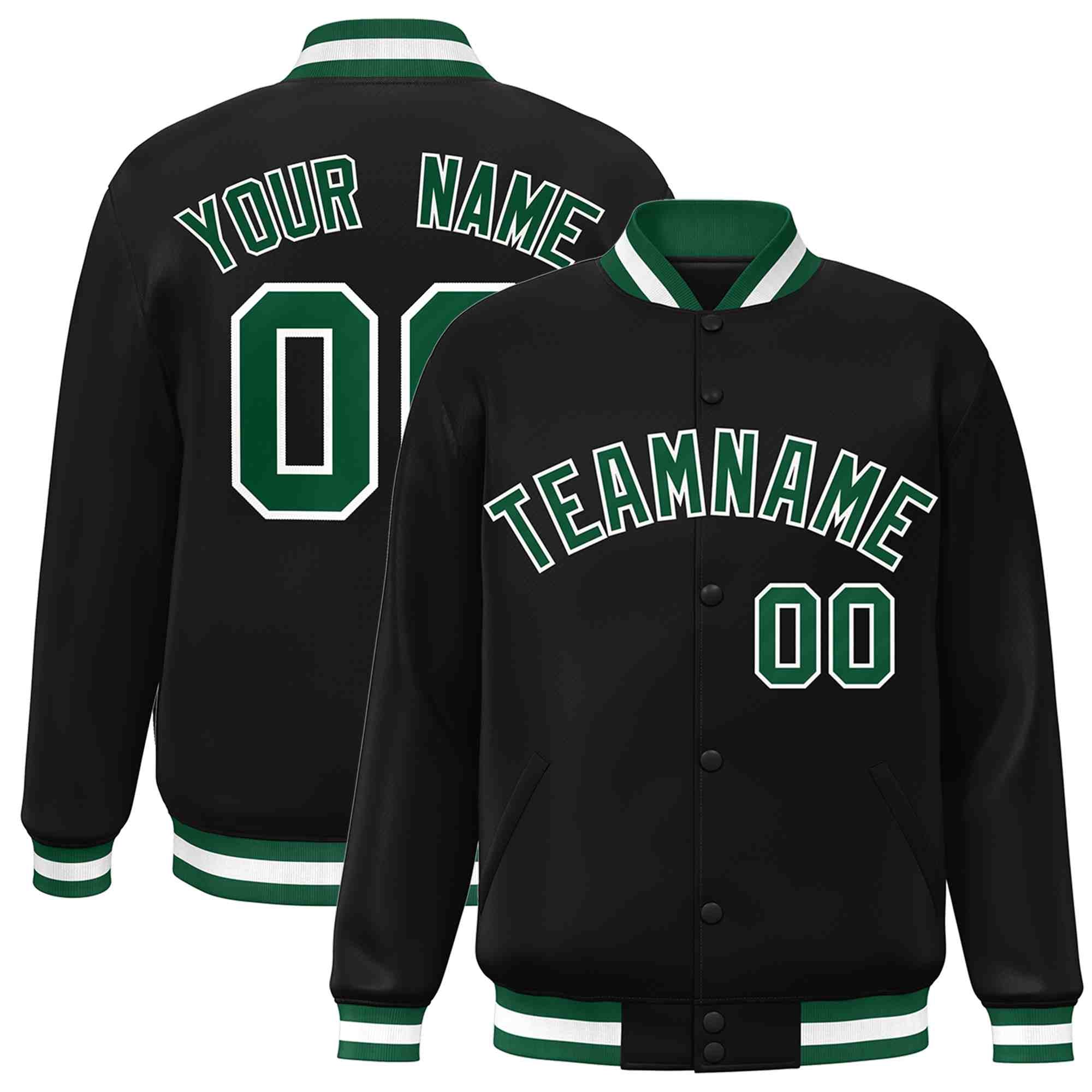 Custom White Black-Gray Classic Style Varsity Full-Snap Letterman Jacket | KXKSHOP