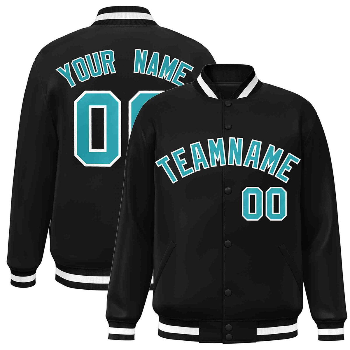 Custom White Black-Gray Classic Style Varsity Full-Snap Letterman Jacket | KXKSHOP