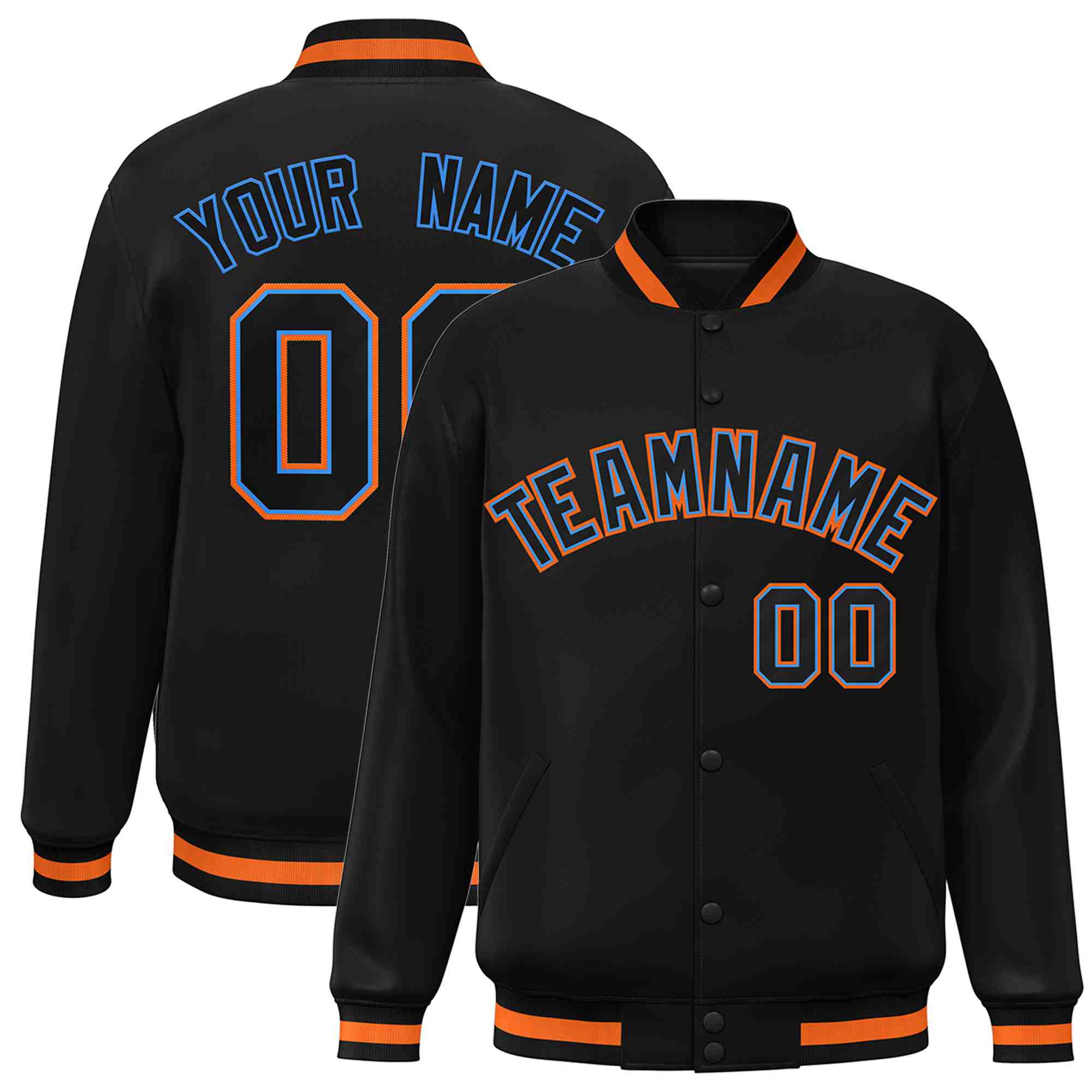 Custom White Black-Gray Classic Style Varsity Full-Snap Letterman Jacket | KXKSHOP