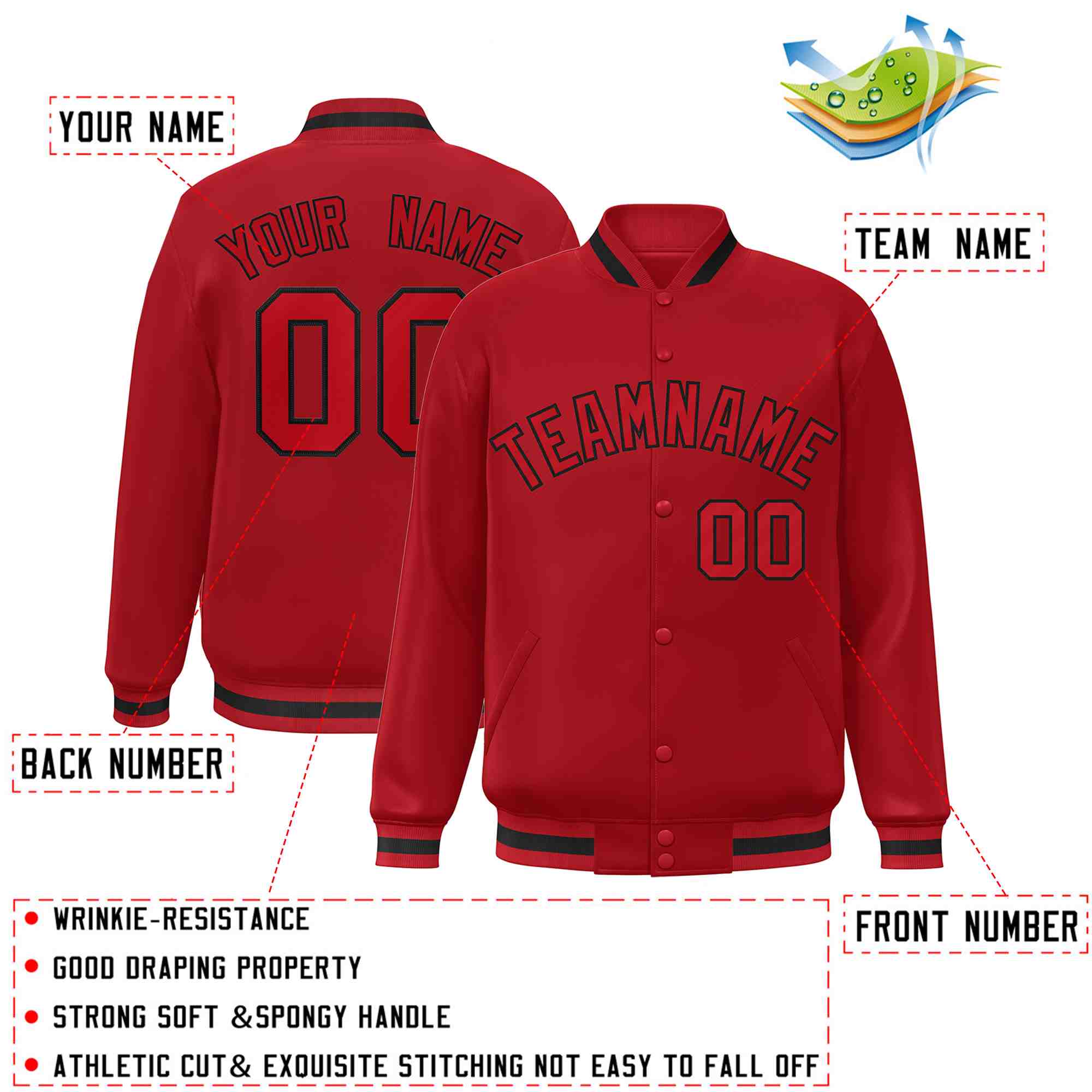 Custom White Black-Gray Classic Style Varsity Full-Snap Letterman Jacket | KXKSHOP
