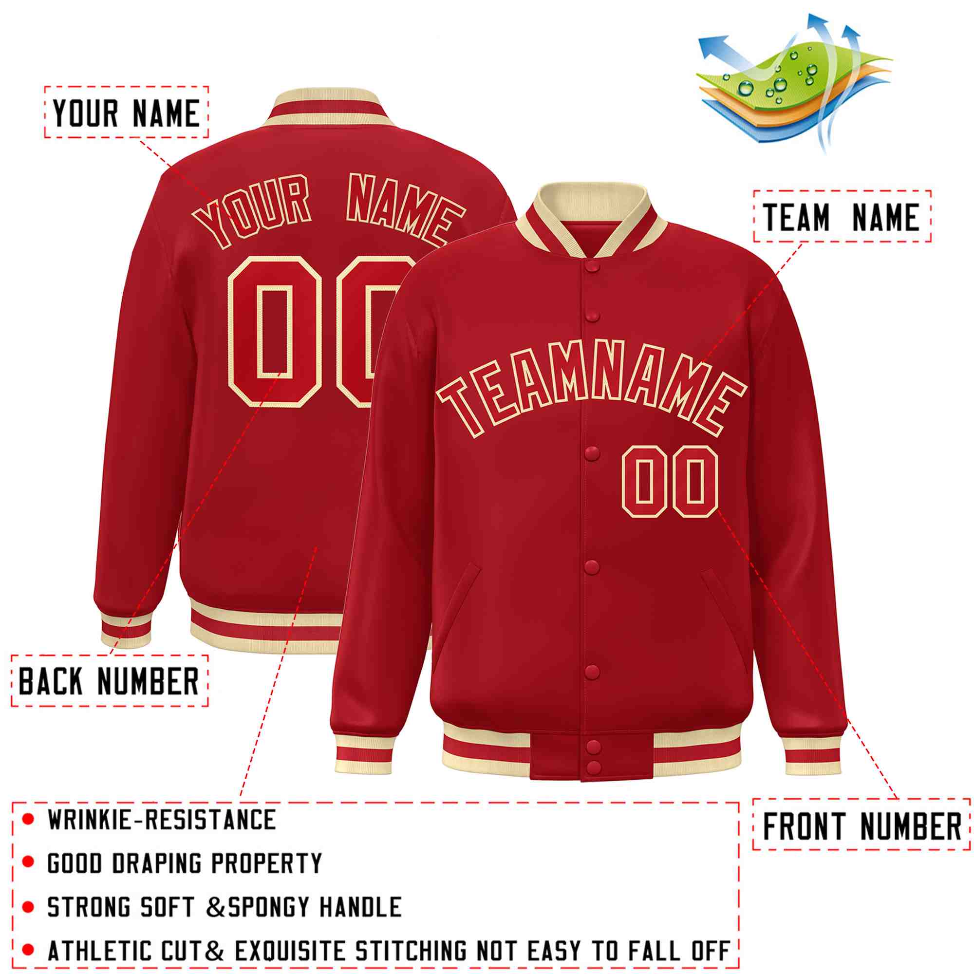 Custom White Black-Gray Classic Style Varsity Full-Snap Letterman Jacket | KXKSHOP