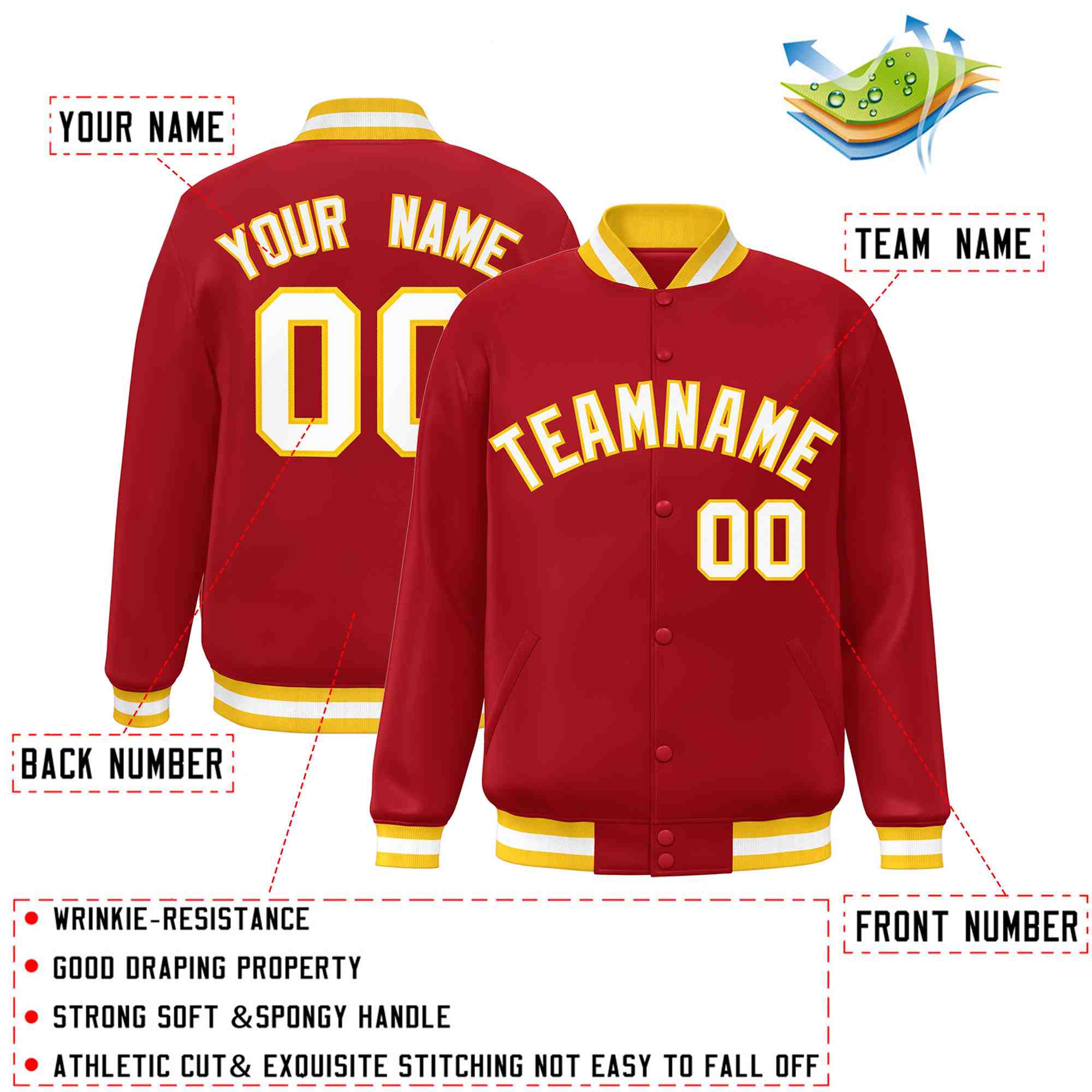 Custom White Black-Gray Classic Style Varsity Full-Snap Letterman Jacket | KXKSHOP