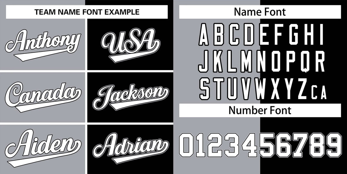 Custom Black Gray-White Letterman Two Tone Split Fashion Varsity Full-Snap Jacket