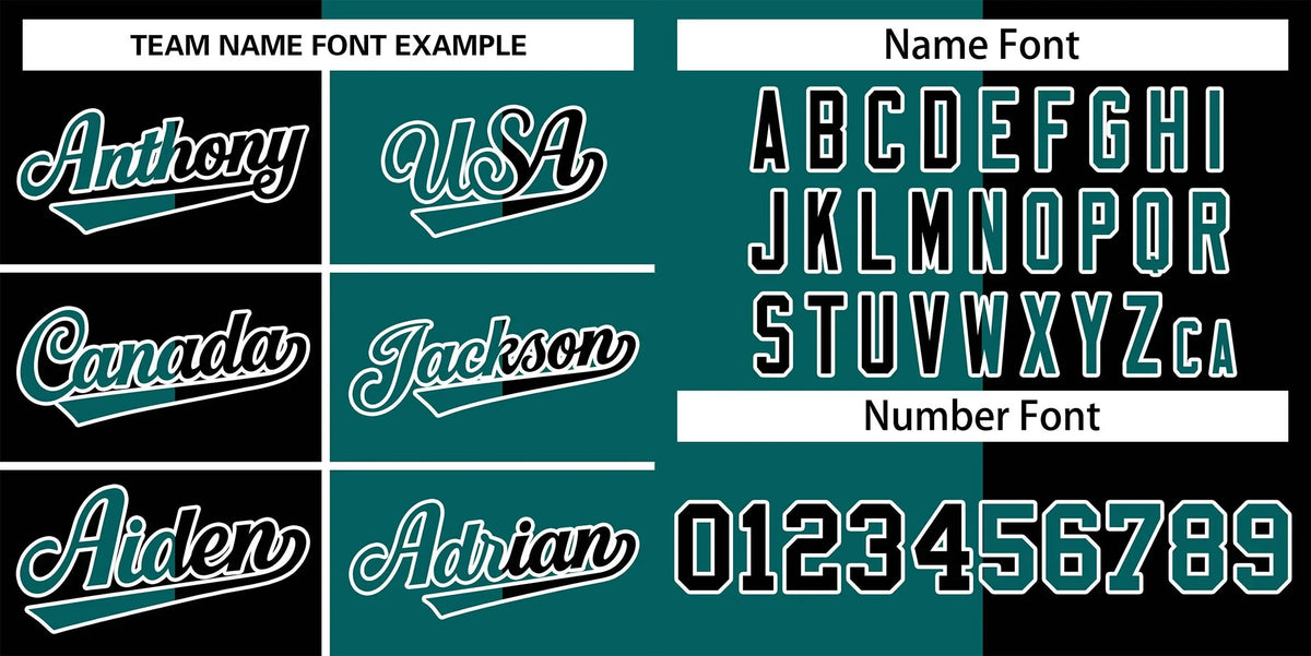 Custom Aqua Black-White Letterman Two Tone Split Fashion Varsity Full-Snap Jacket