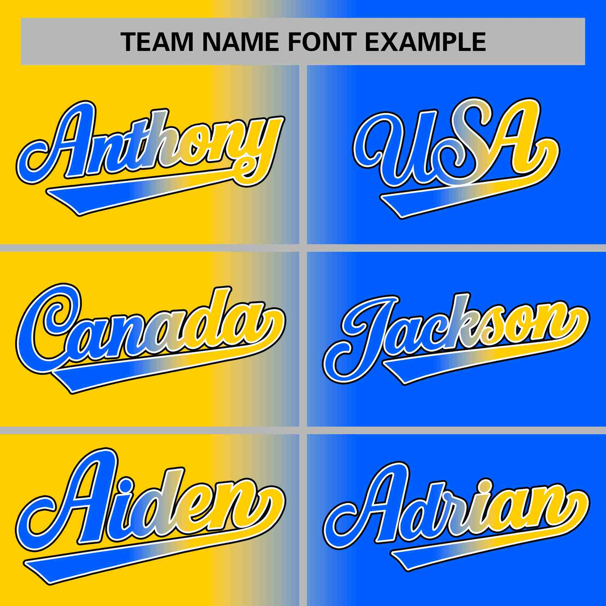 Custom Yellow Blue-White Gradient Fashion Letterman Bomber Varsity Jacket