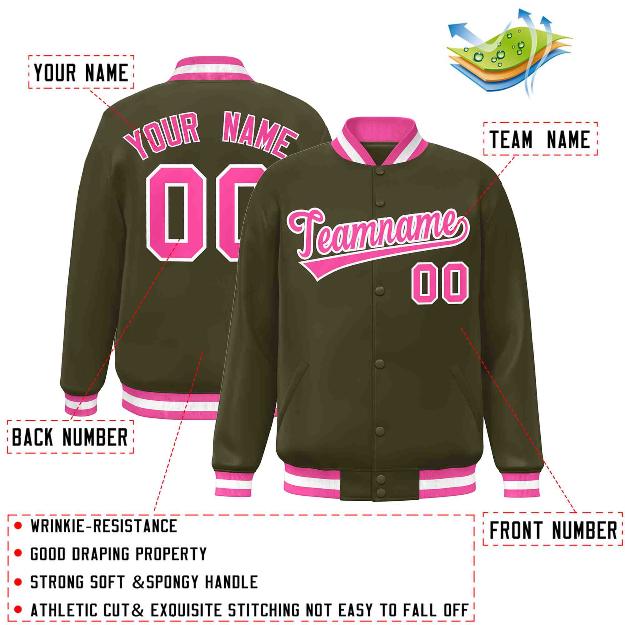 Custom White Black-Gray Classic Style Varsity Full-Snap Letterman Jacket | KXKSHOP