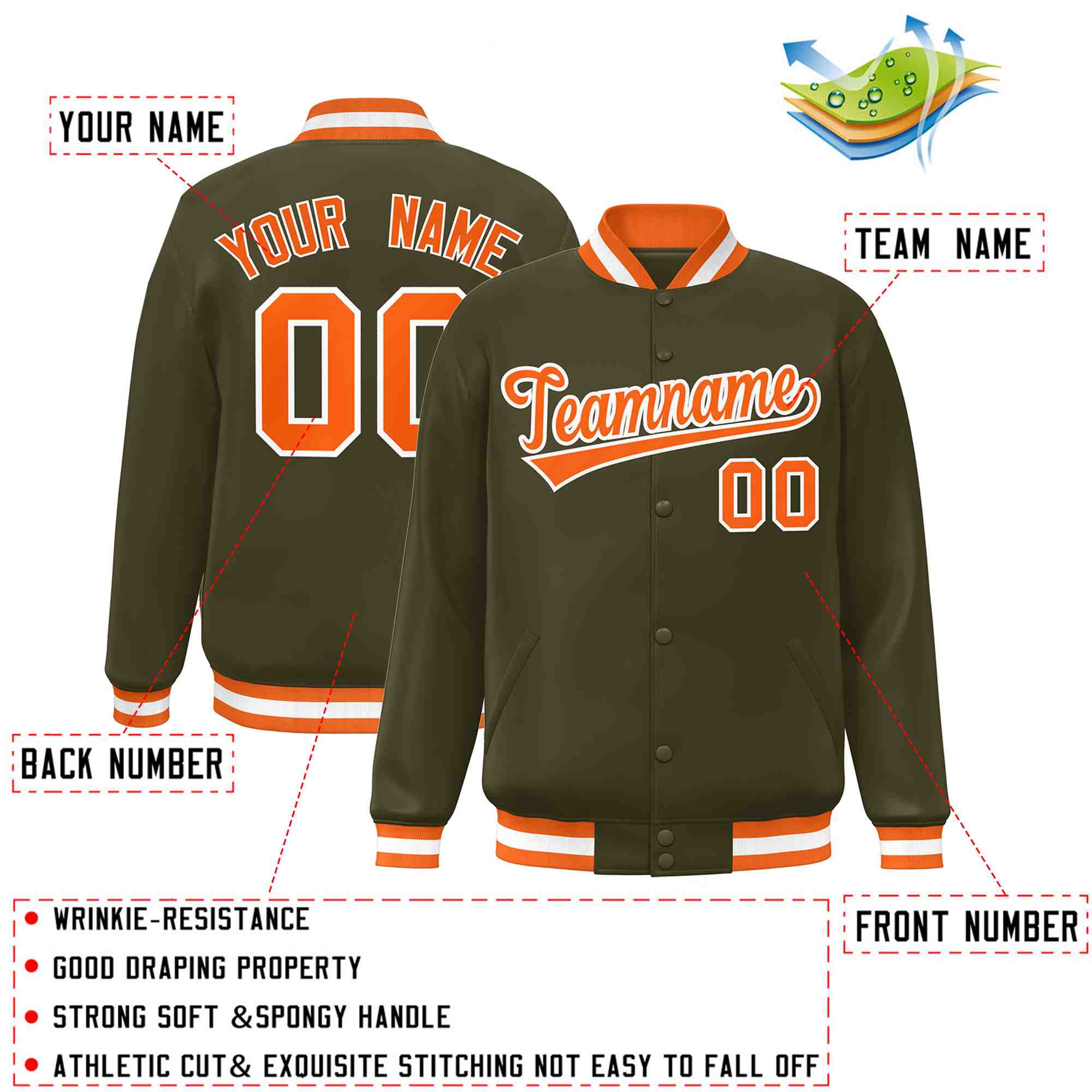 Custom White Black-Gray Classic Style Varsity Full-Snap Letterman Jacket | KXKSHOP