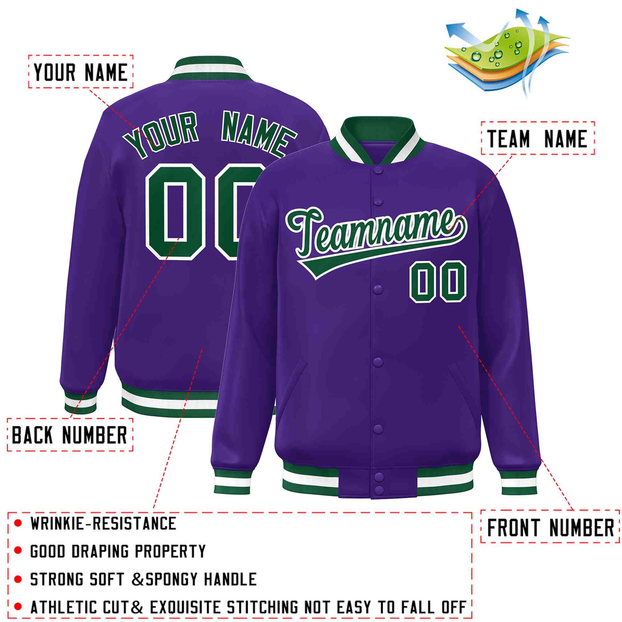 Custom White Black-Gray Classic Style Varsity Full-Snap Letterman Jacket | KXKSHOP