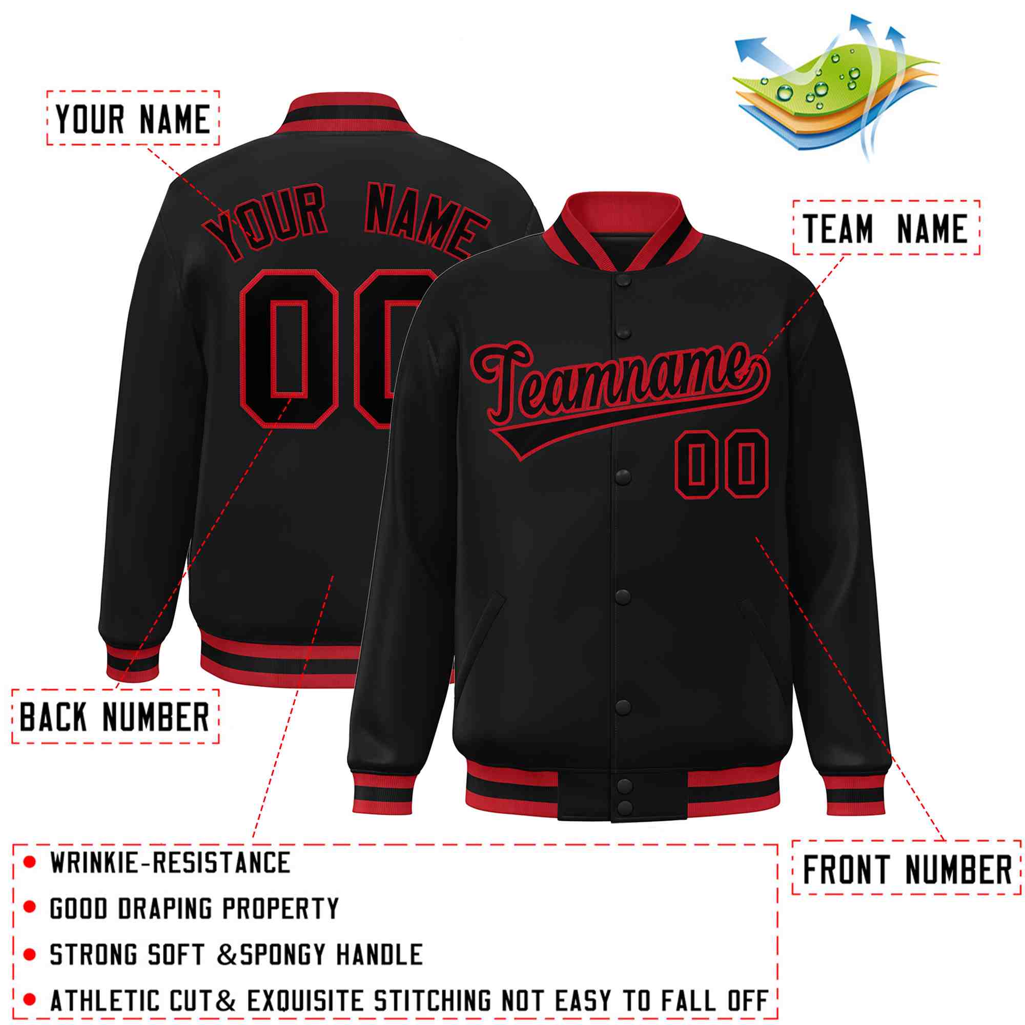 Custom White Black-Gray Classic Style Varsity Full-Snap Letterman Jacket | KXKSHOP