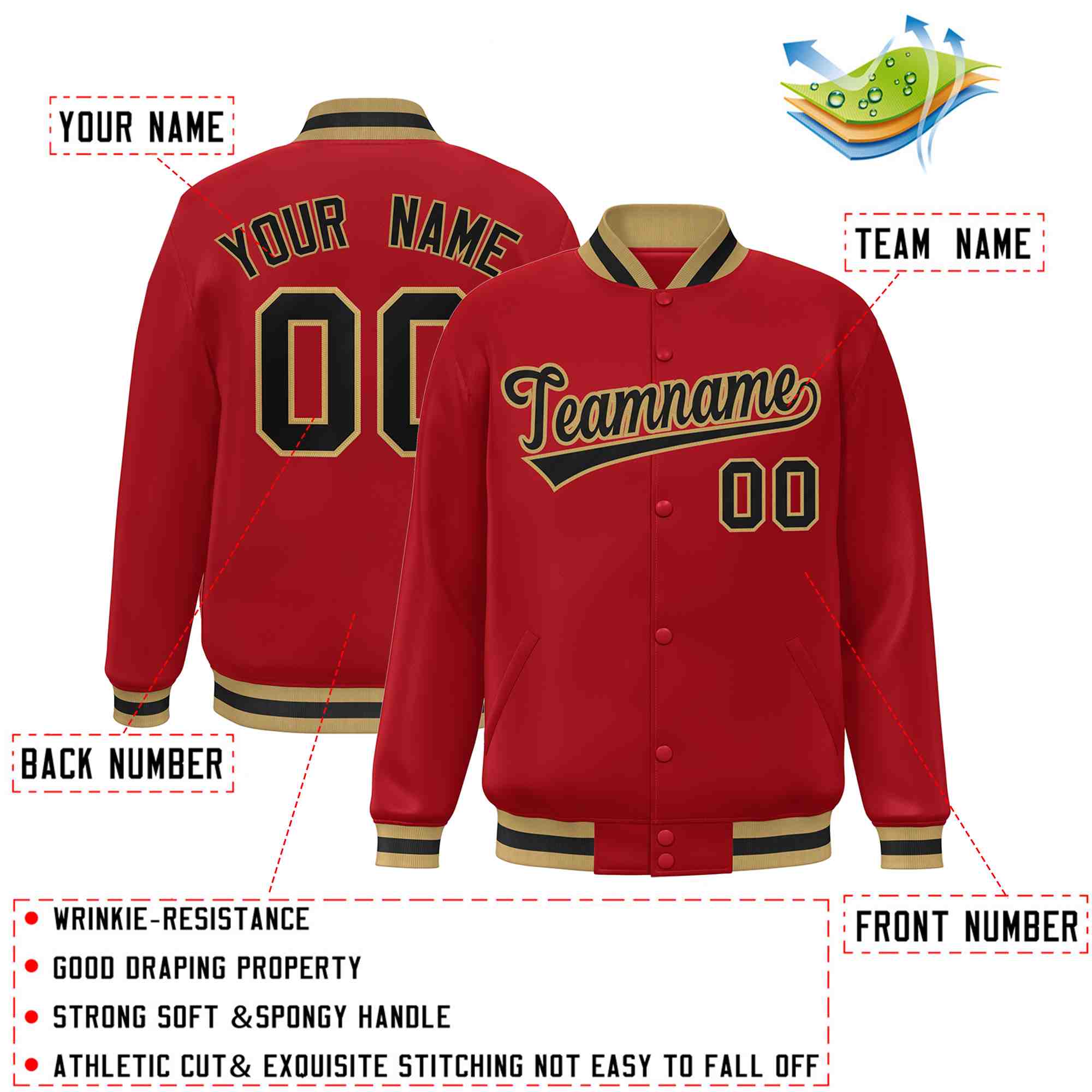 Custom White Black-Gray Classic Style Varsity Full-Snap Letterman Jacket | KXKSHOP