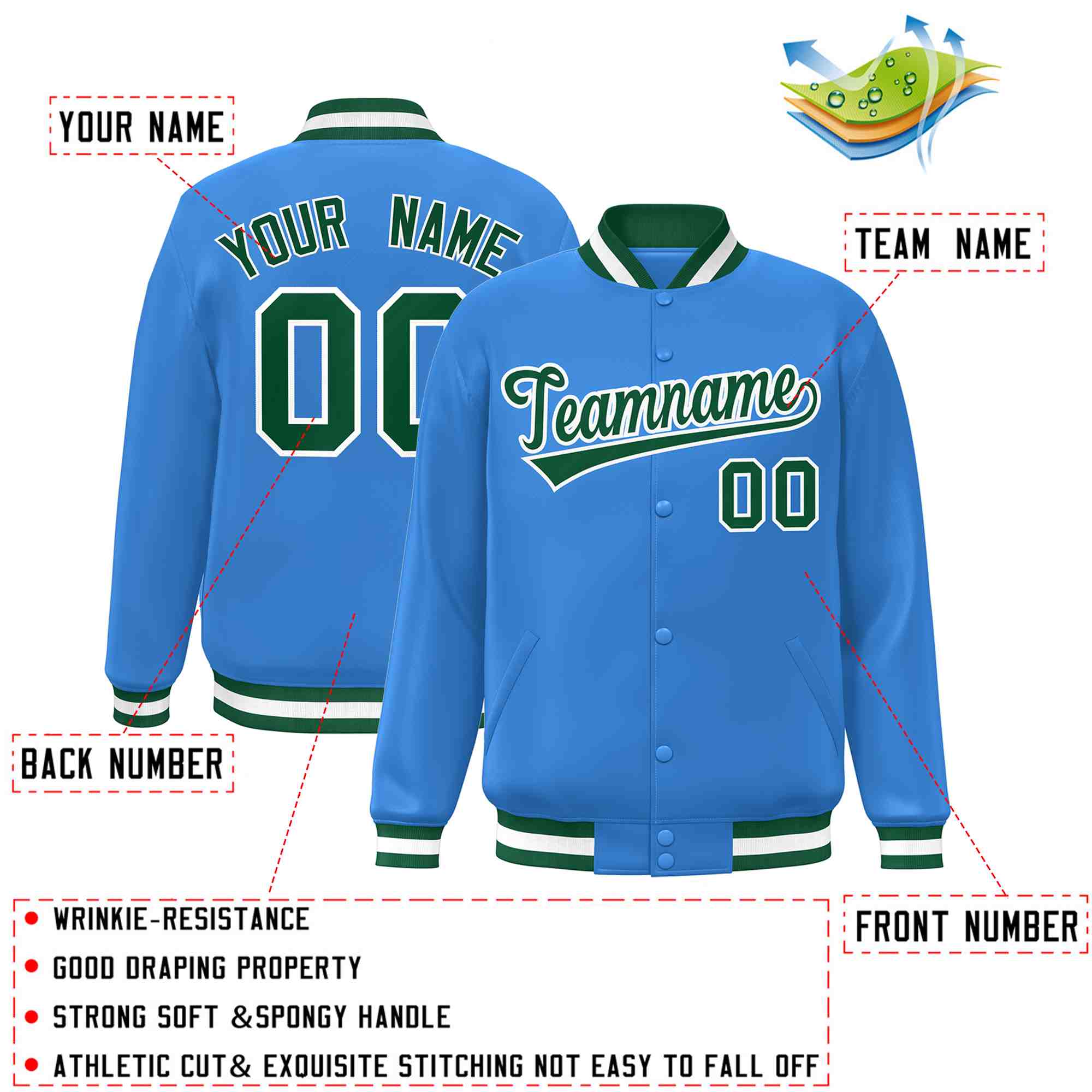 Custom White Black-Gray Classic Style Varsity Full-Snap Letterman Jacket | KXKSHOP