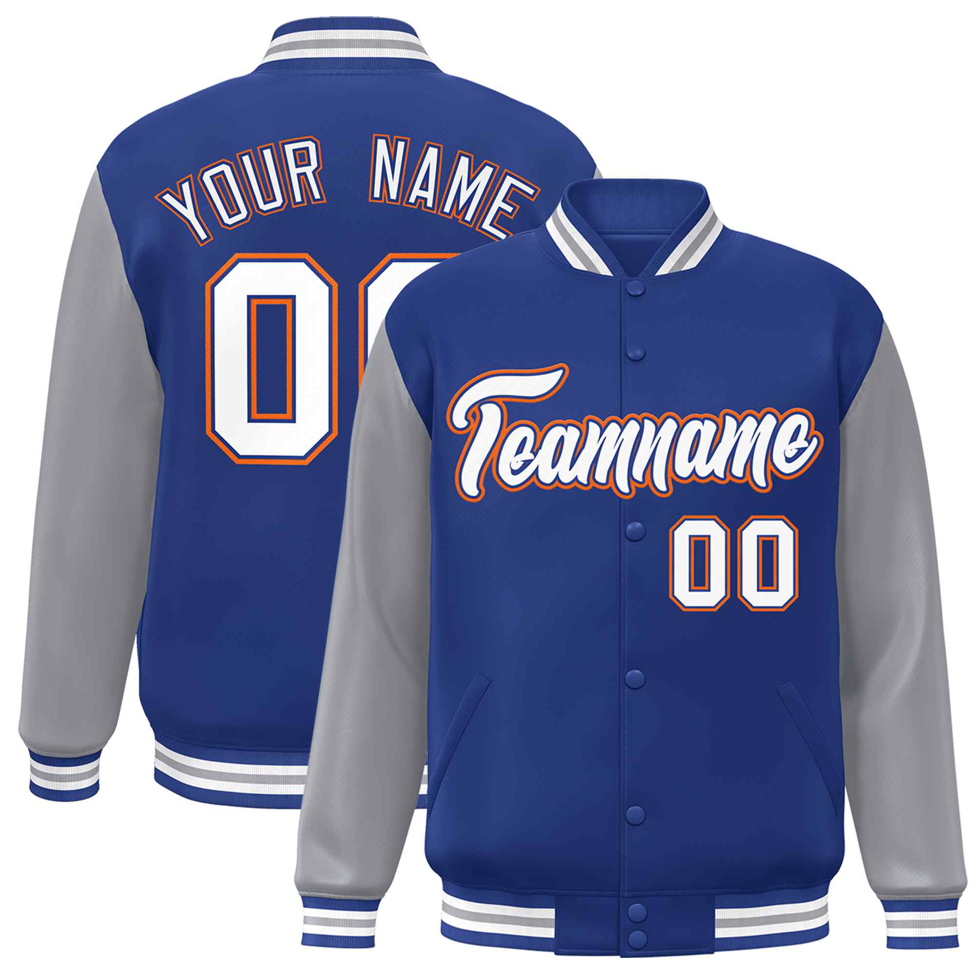 Custom Green White Raglan Sleeves Varsity Full-Snap Letterman Jacket | KXKSHOP