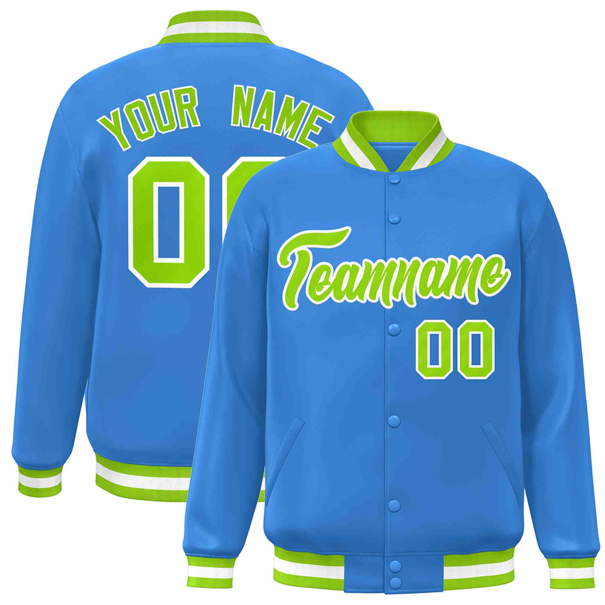 Custom White Black-Gray Classic Style Varsity Full-Snap Letterman Jacket | KXKSHOP