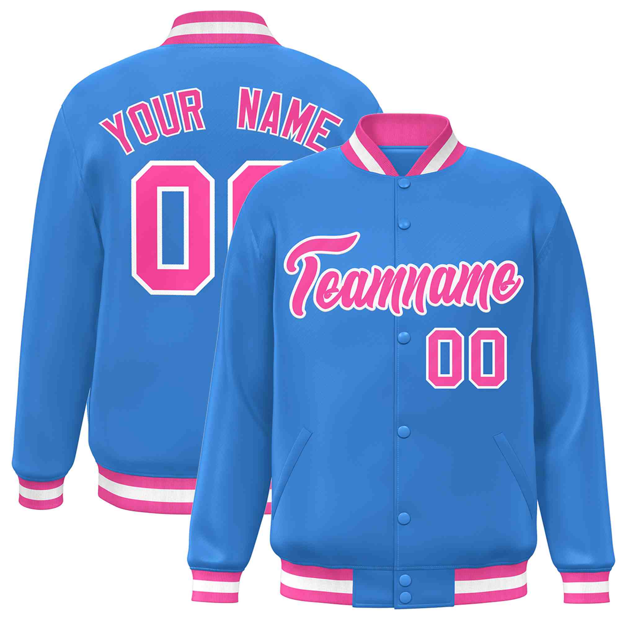 Custom White Black-Gray Classic Style Varsity Full-Snap Letterman Jacket | KXKSHOP