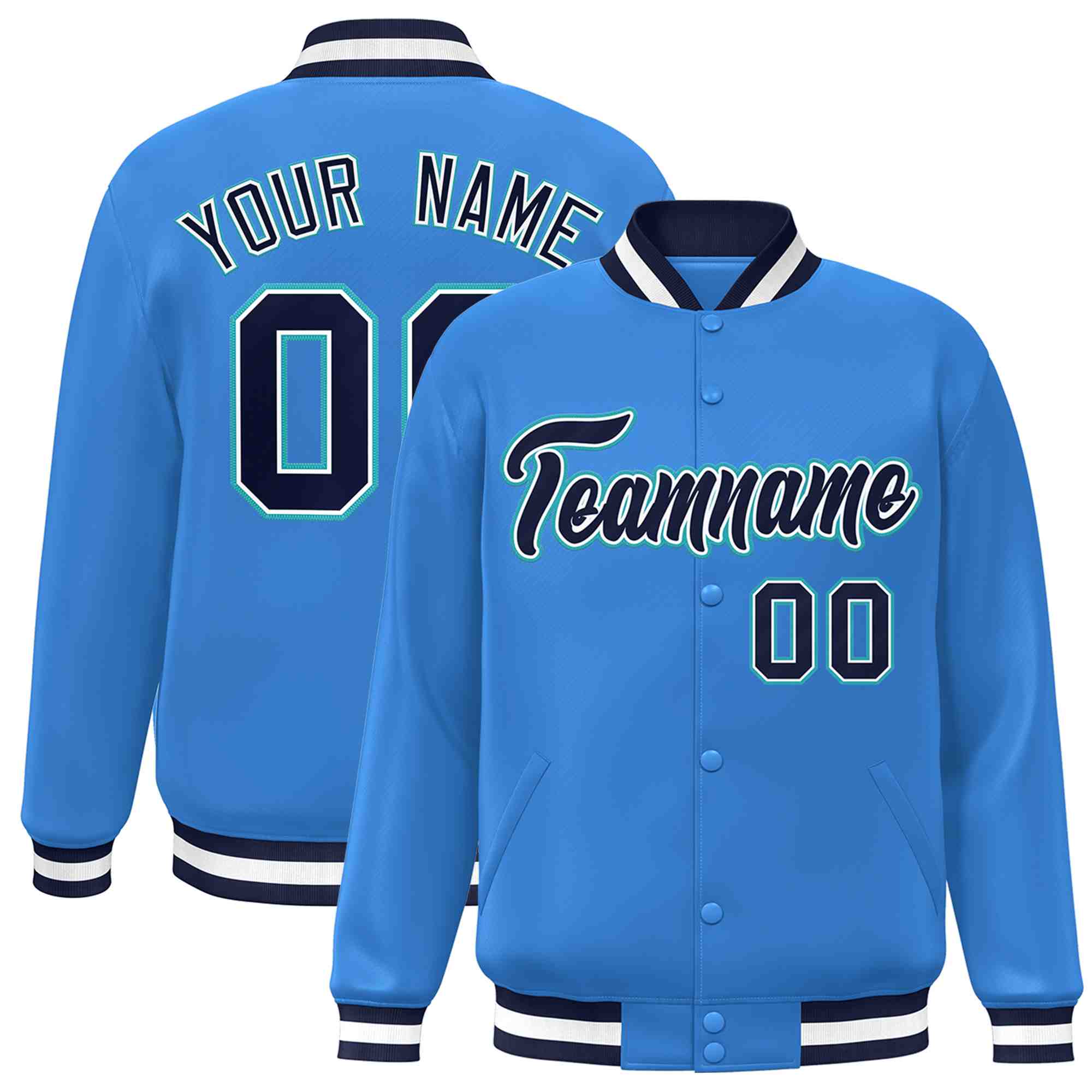 Custom White Black-Gray Classic Style Varsity Full-Snap Letterman Jacket | KXKSHOP