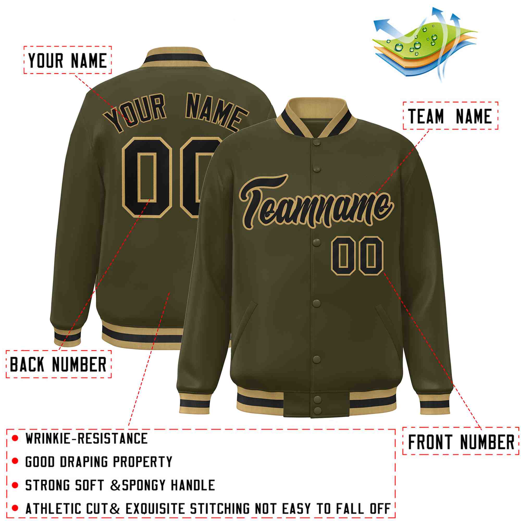 Custom White Black-Gray Classic Style Varsity Full-Snap Letterman Jacket | KXKSHOP
