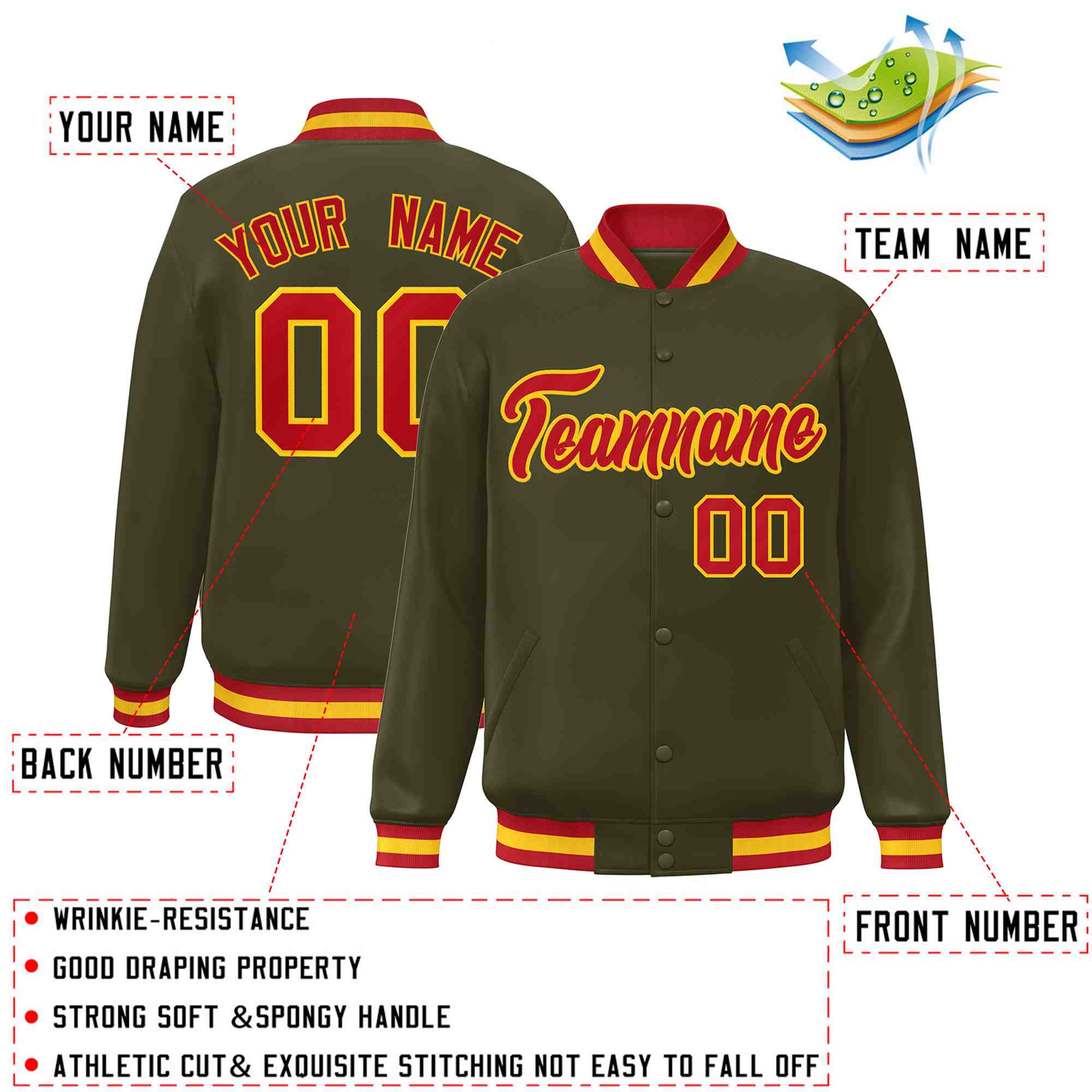 Custom White Black-Gray Classic Style Varsity Full-Snap Letterman Jacket | KXKSHOP
