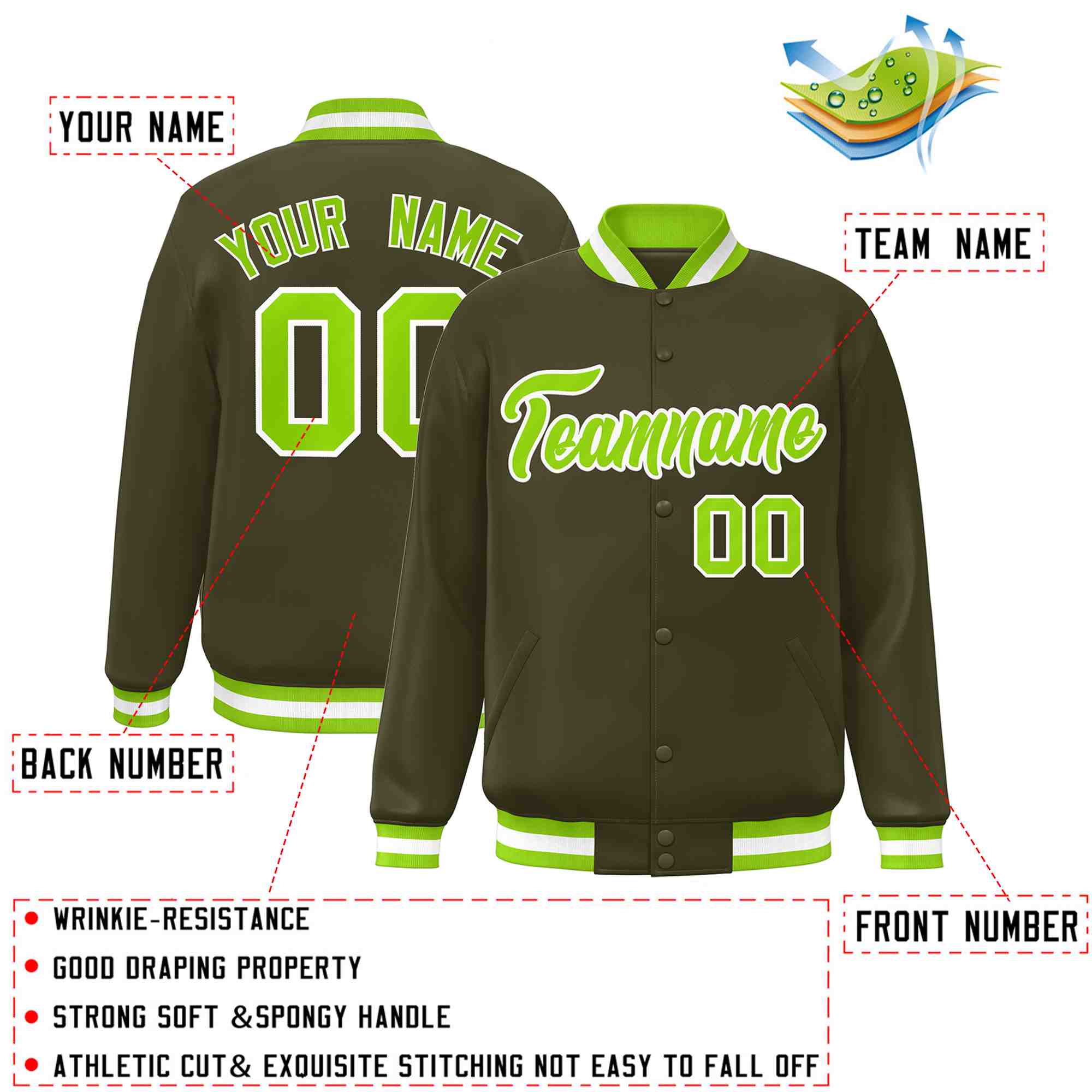 Custom White Black-Gray Classic Style Varsity Full-Snap Letterman Jacket | KXKSHOP