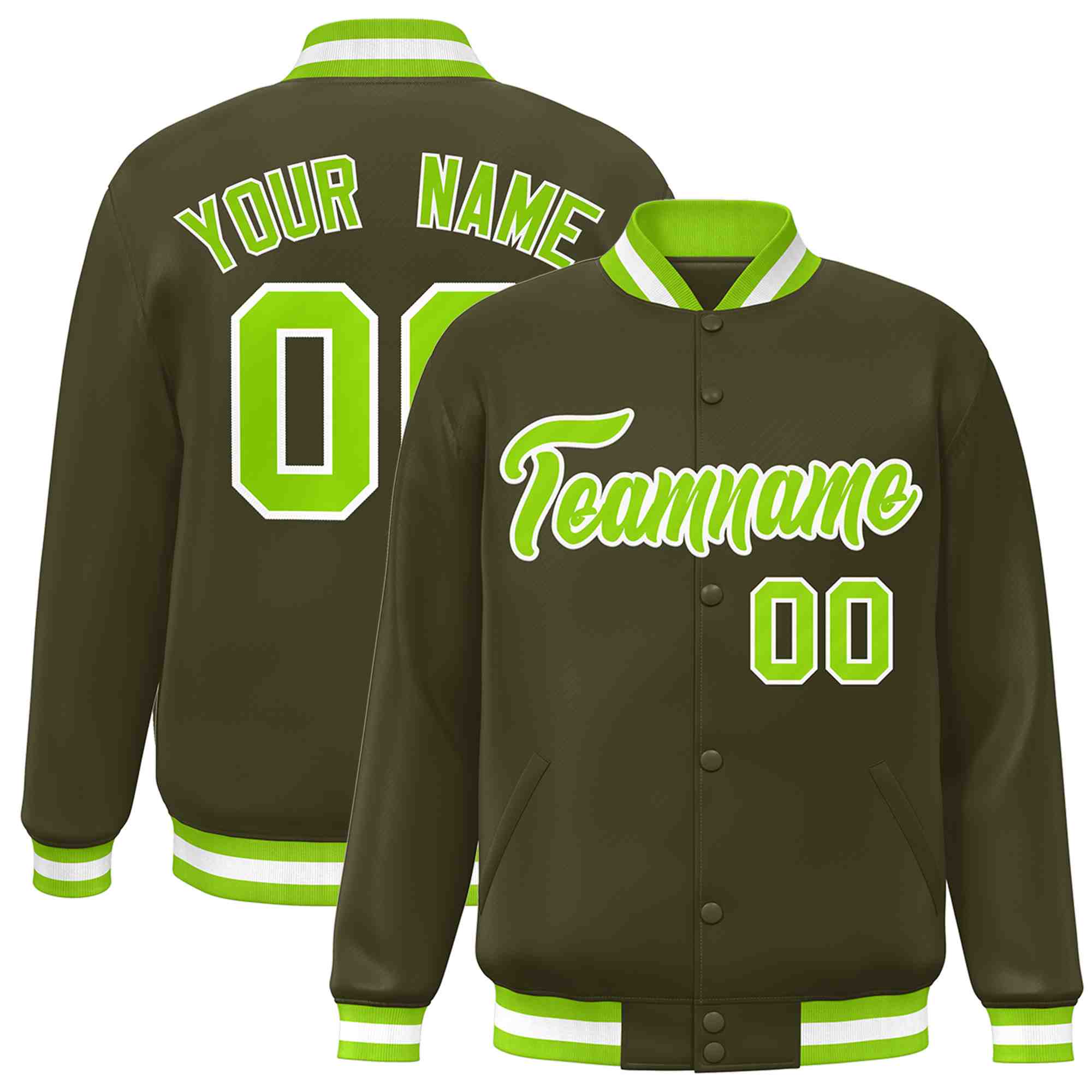 Custom White Black-Gray Classic Style Varsity Full-Snap Letterman Jacket | KXKSHOP