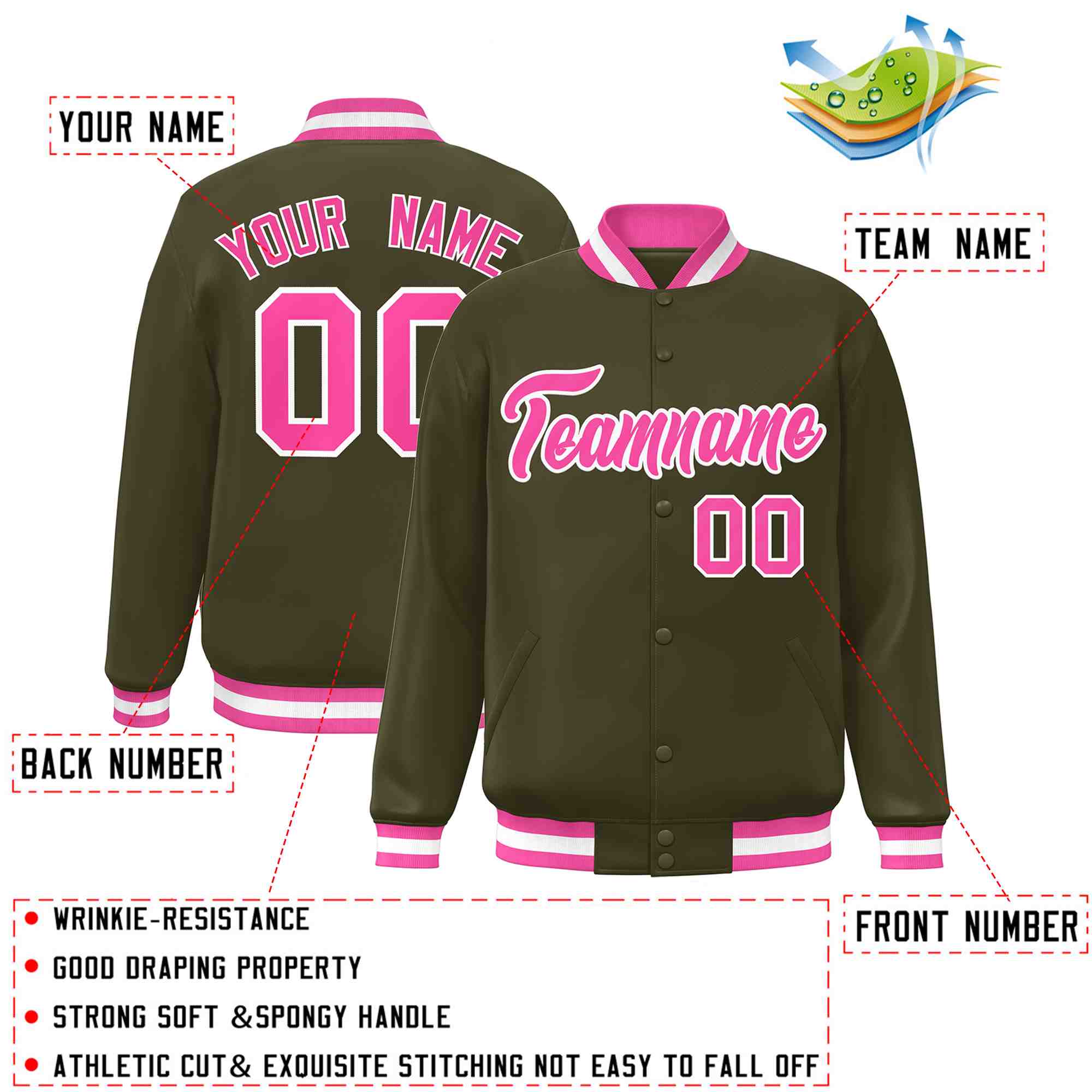 Custom White Black-Gray Classic Style Varsity Full-Snap Letterman Jacket | KXKSHOP