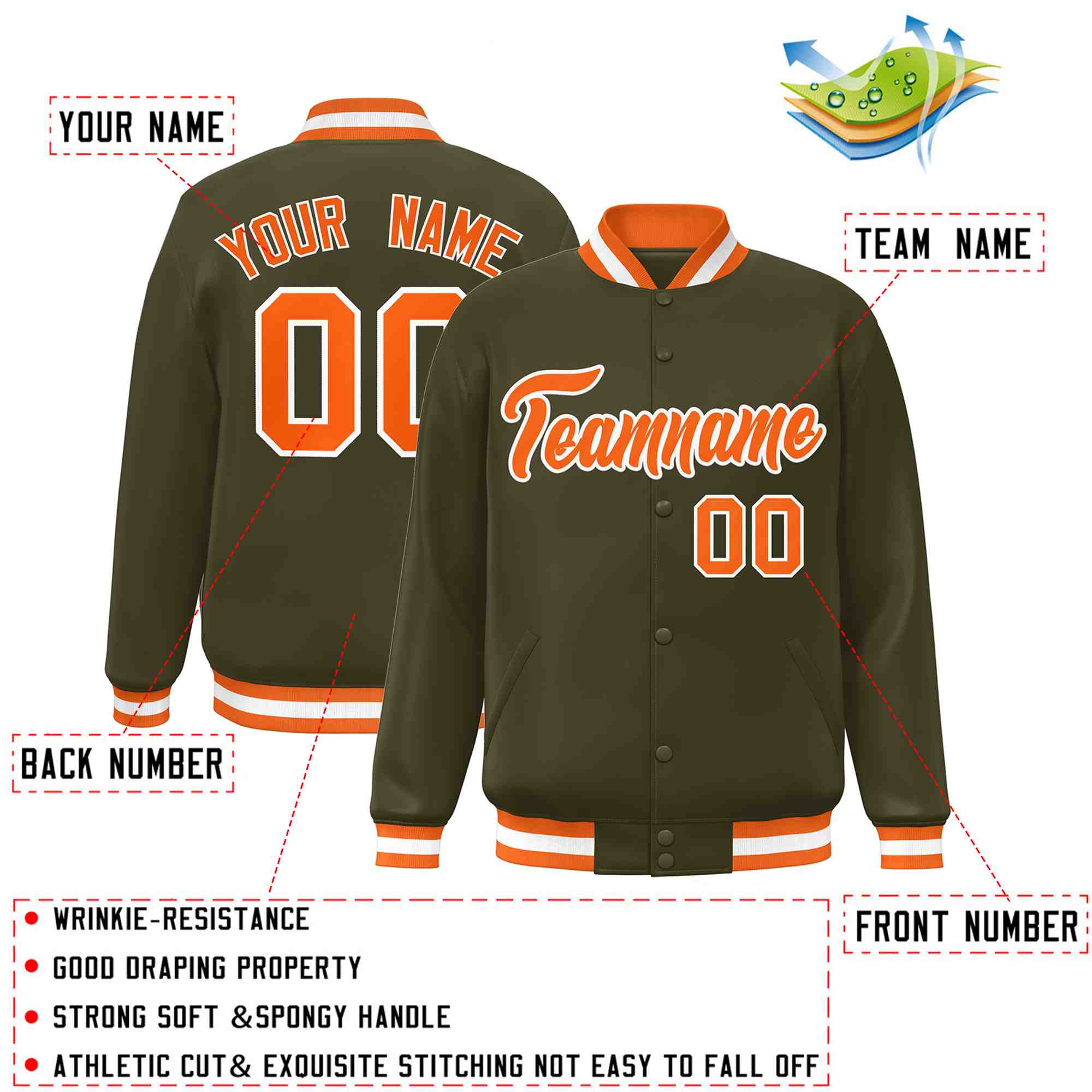 Custom White Black-Gray Classic Style Varsity Full-Snap Letterman Jacket | KXKSHOP