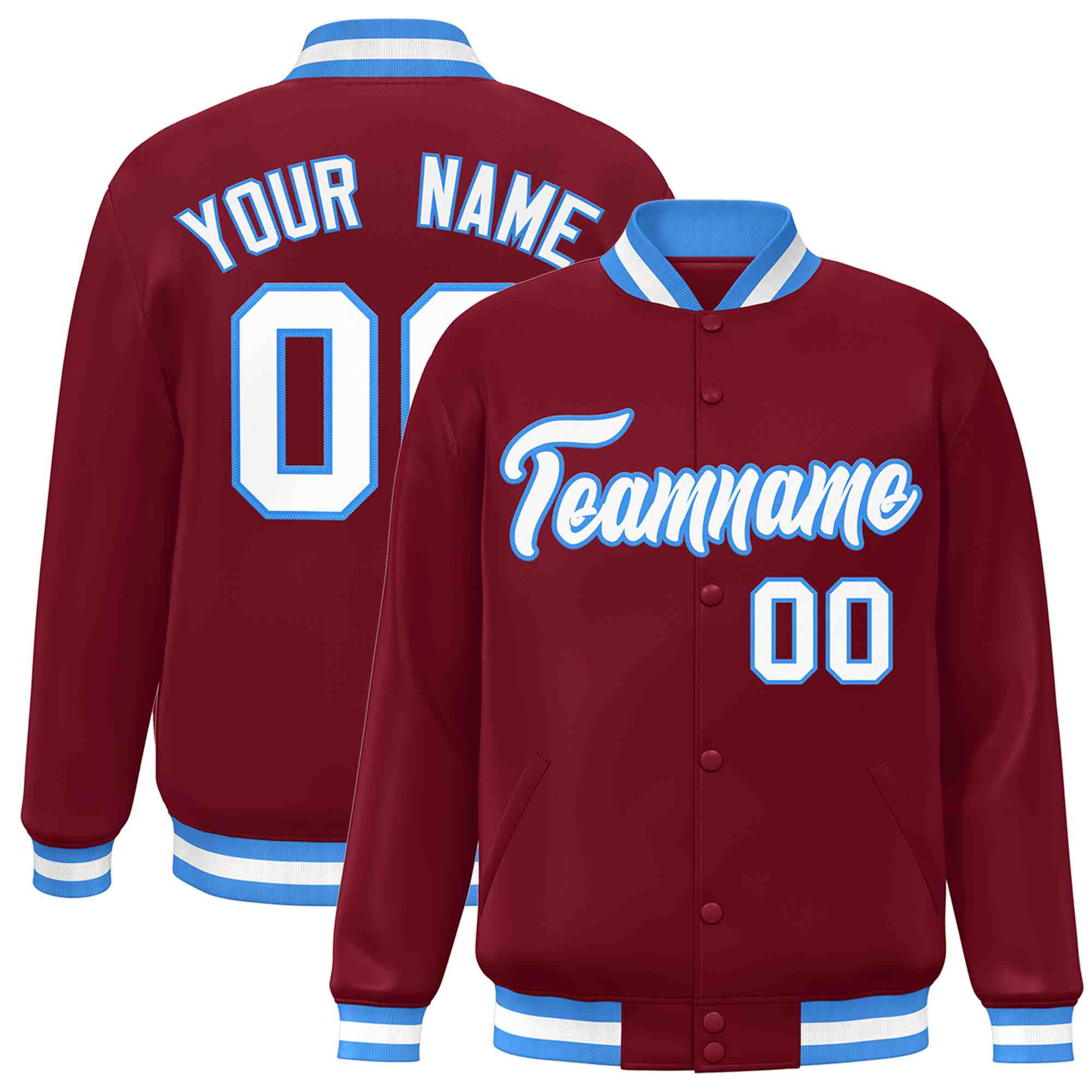 Custom White Black-Gray Classic Style Varsity Full-Snap Letterman Jacket | KXKSHOP