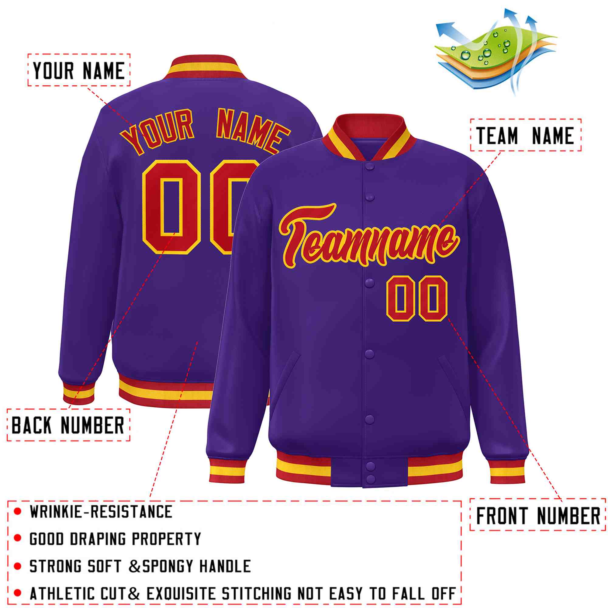 Custom White Black-Gray Classic Style Varsity Full-Snap Letterman Jacket | KXKSHOP
